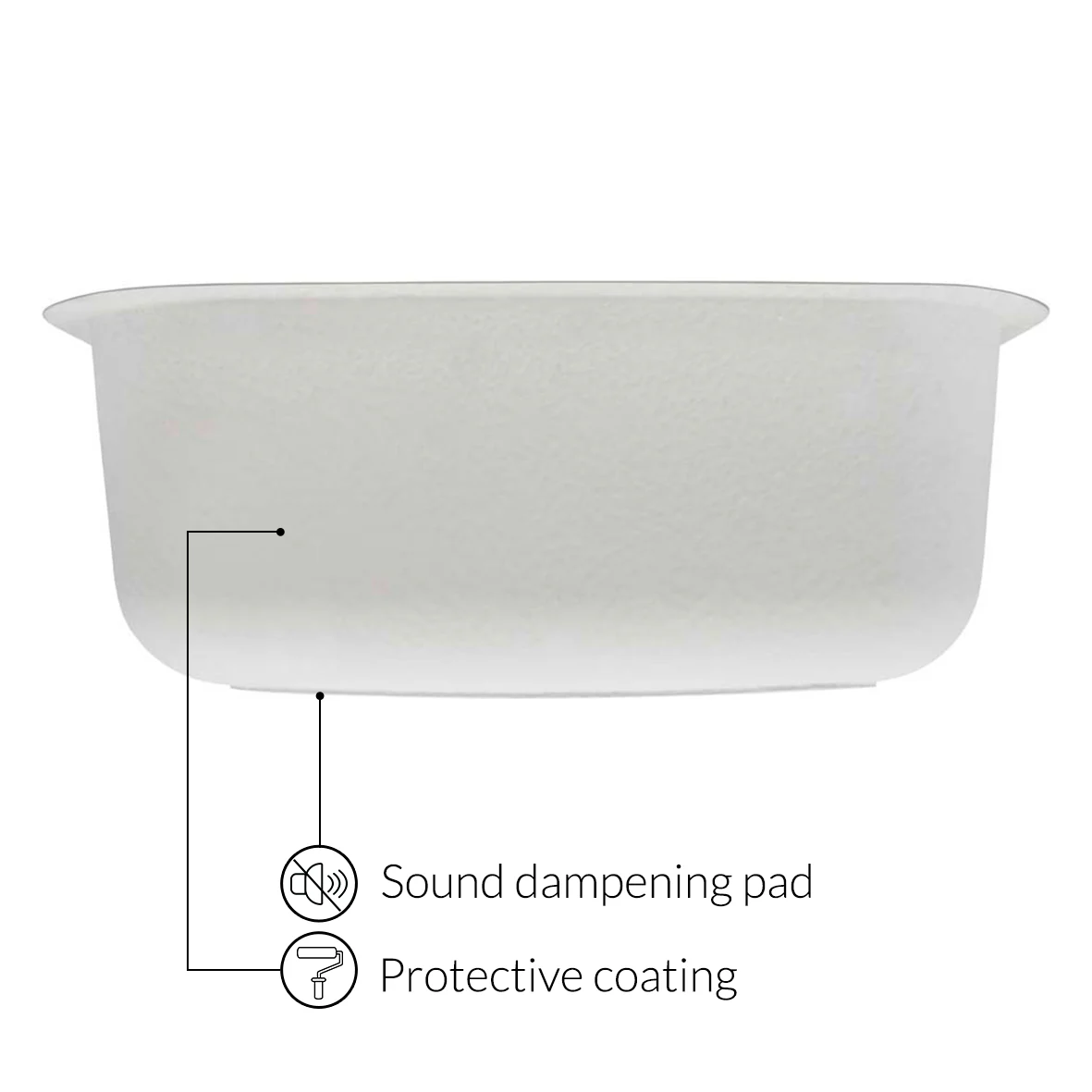 26 3/4 in Undermount 18-Gauge Durable Stainless Steel Single Bowl Kitchen Sink L110 - Image 3