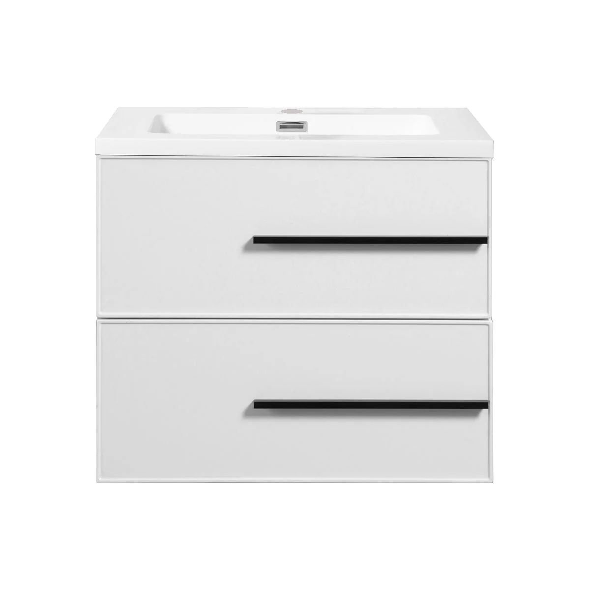 24" Wall Mount Single Bathroom Vanity in White Gloss with White Integrated Sink LV15W-24W - Image 4