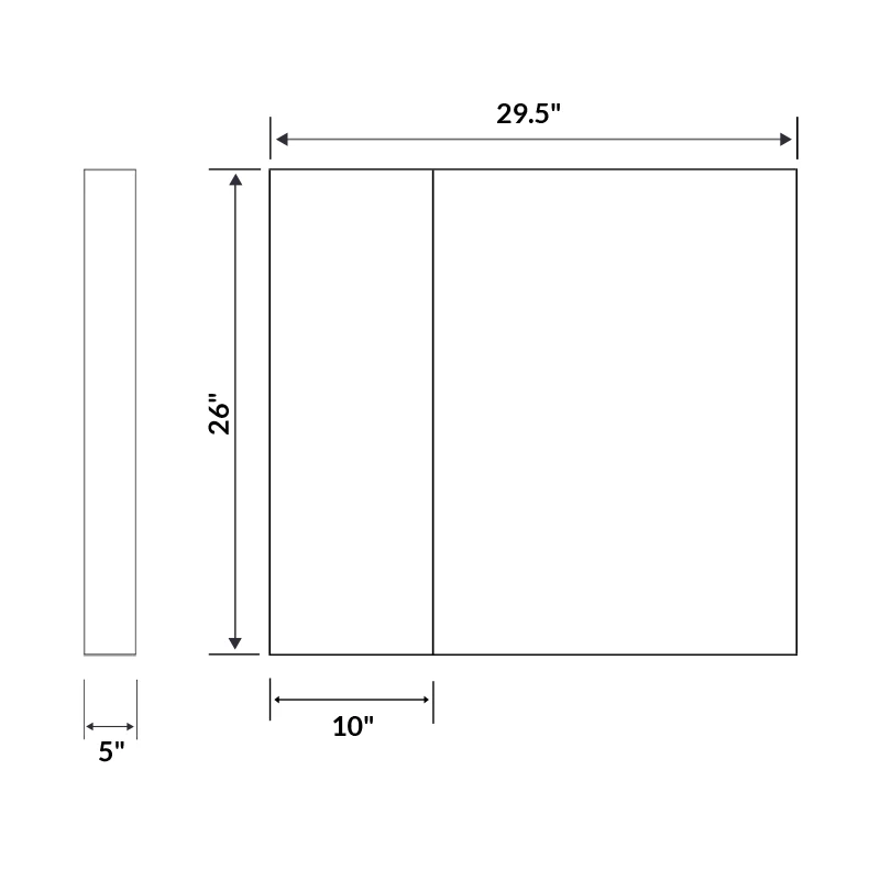30 W x 26 H Mirrored  Medicine Cabinet LMC1-30 - Image 3
