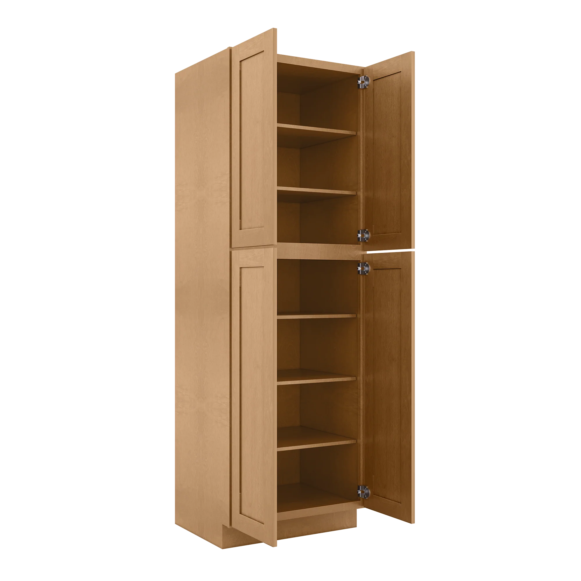 Utility Kitchen Cabinet U3090 Shaker Toffee LessCare 30 in. width 90 in. height 24 in. depth - Image 4