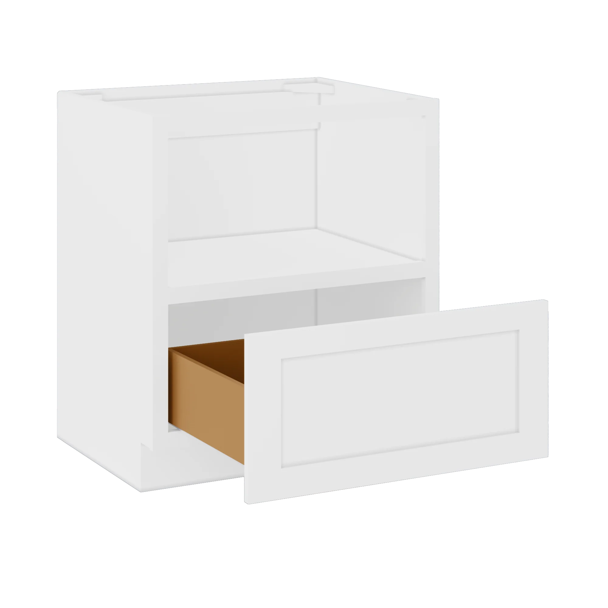Base microwave cabinet with one drawer BMC30 Alpina White LessCare 30 in. width 34.5 in. height 24 in. depth - Image 4