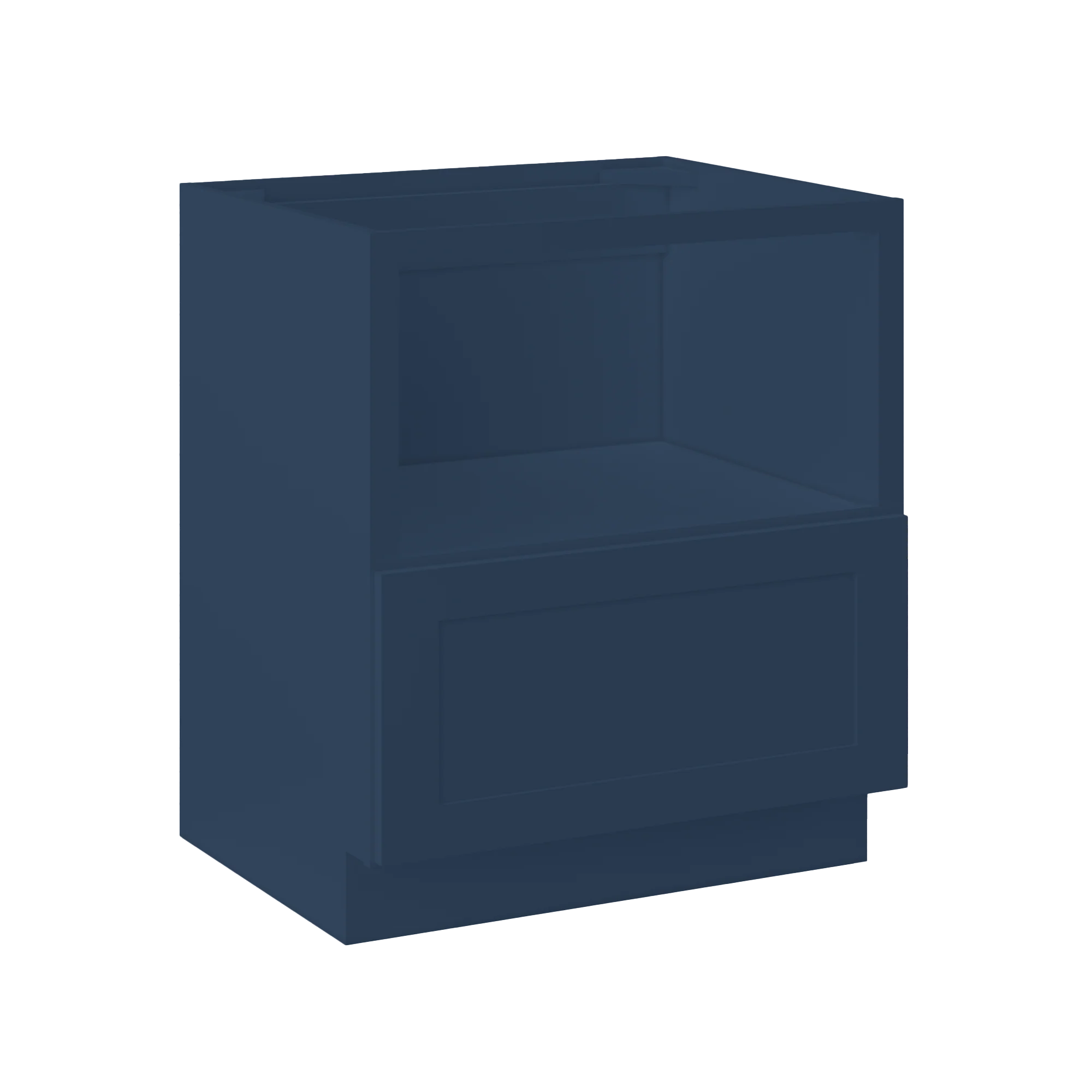 Base microwave cabinet with one drawer BMC30 Danbury Blue LessCare 30 in. width 34.5 in. height 24 in. depth - Image 2