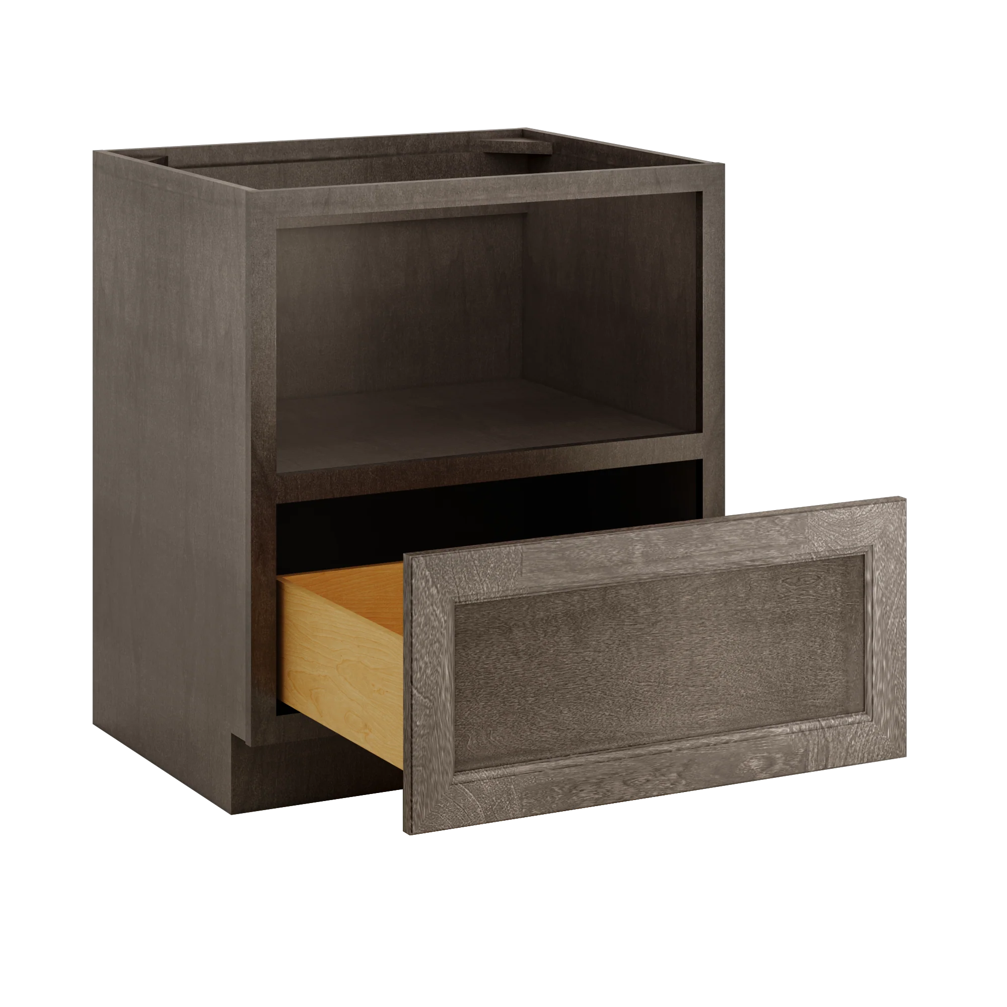 Base microwave cabinet with one drawer BMC30 Milan Slate LessCare 30 in. width 34.5 in. height 24 in. depth - Image 4
