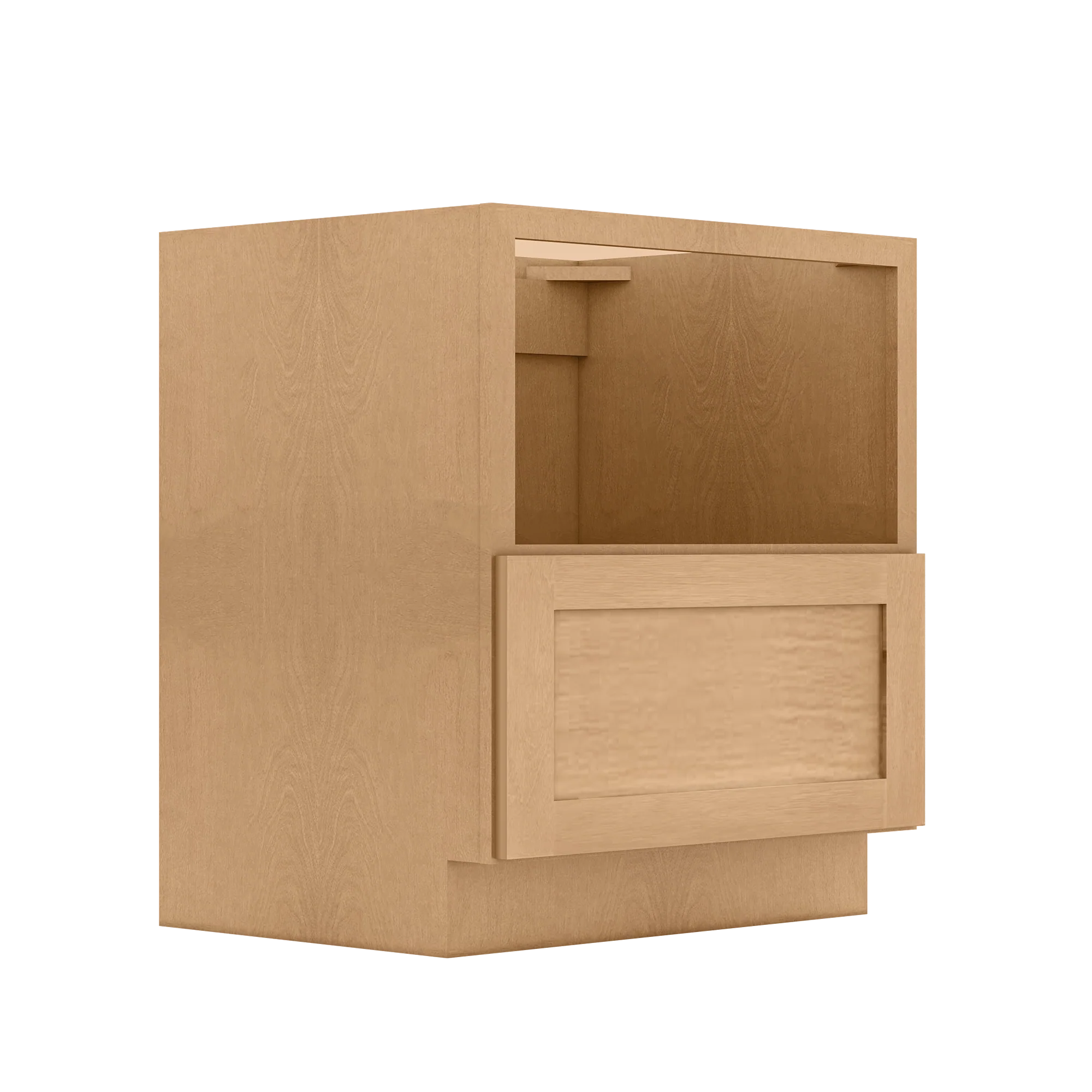 Base microwave cabinet with one drawer BMC30 Shaker Toffee LessCare 30 in. width 34.5 in. height 24 in. depth - Image 2