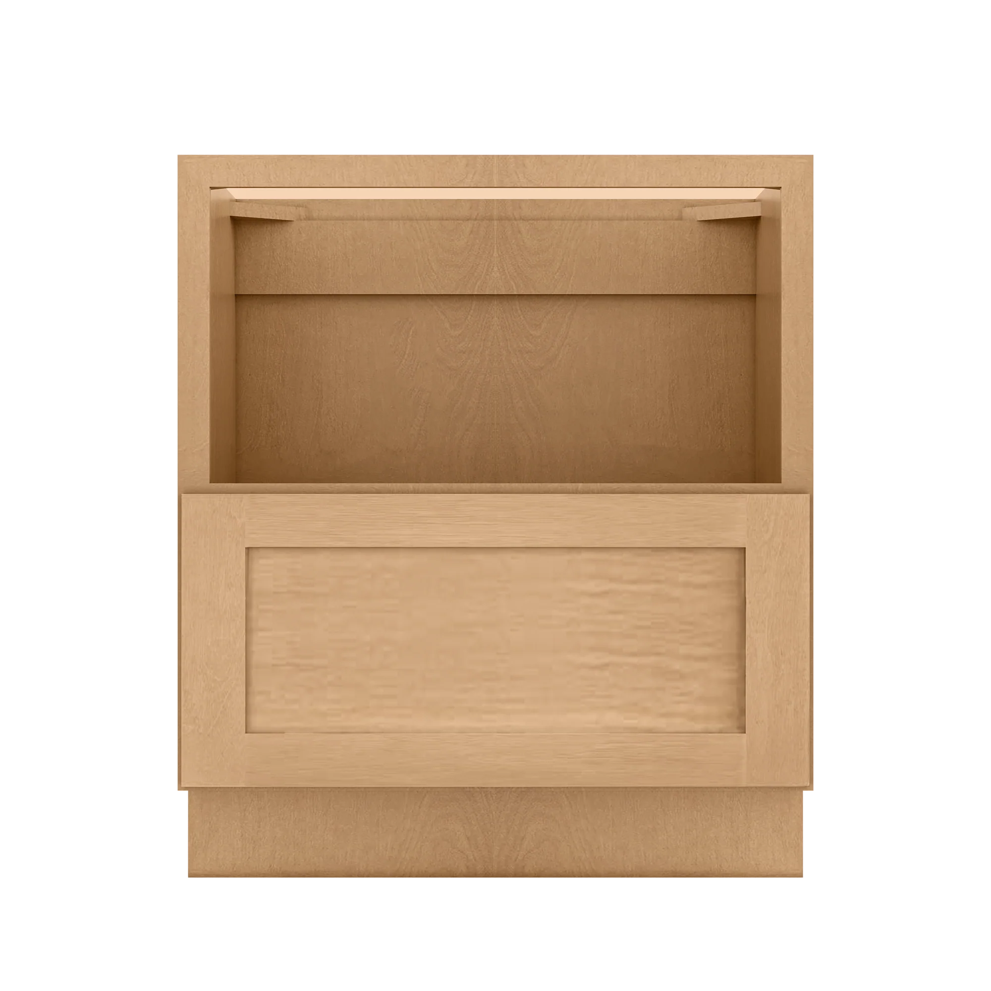 Base microwave cabinet with one drawer BMC30 Shaker Toffee LessCare 30 in. width 34.5 in. height 24 in. depth - Image 3