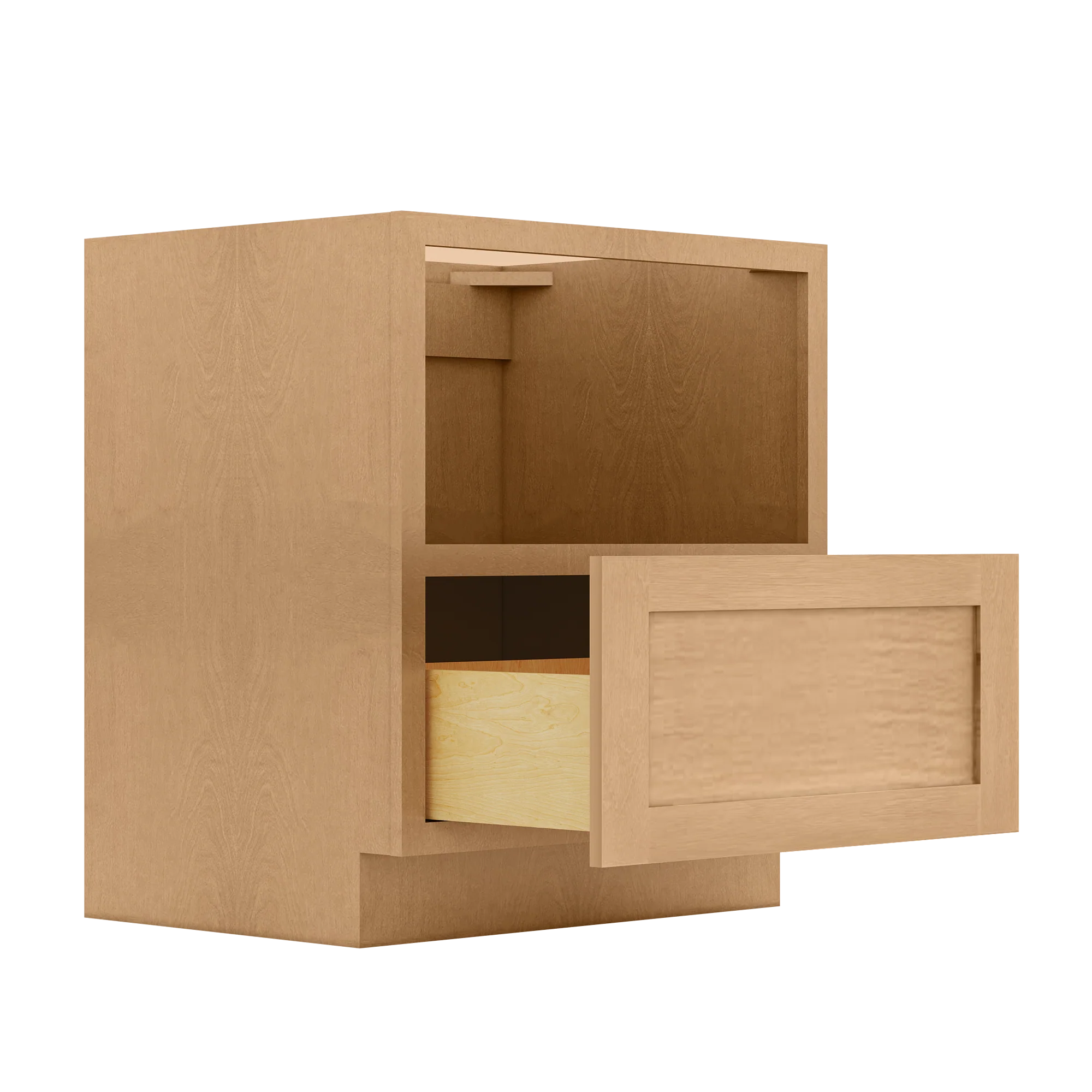 Base microwave cabinet with one drawer BMC30 Shaker Toffee LessCare 30 in. width 34.5 in. height 24 in. depth - Image 4