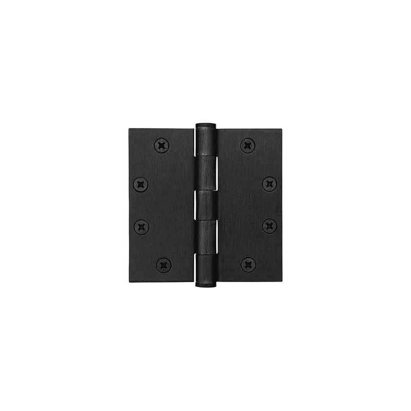 32 in. x 80 in. 1-Panel Shaker Solid Core Primed White MDF Prehung Interior Door with Black Hinges - Image 8