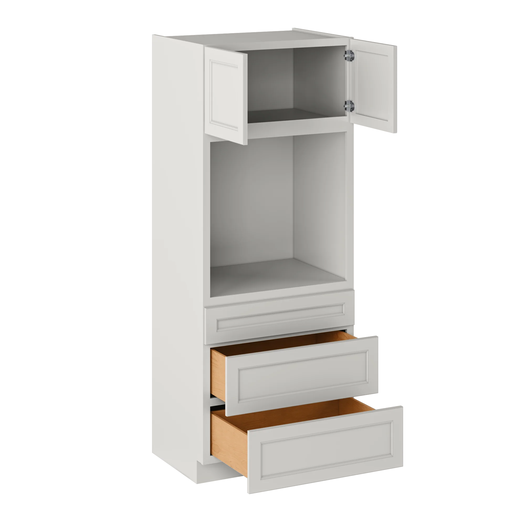 Oven Kitchen Cabinet OC3384 Milan Pearl LessCare 33 in. width 84 in. height 24 in. depth - Image 4