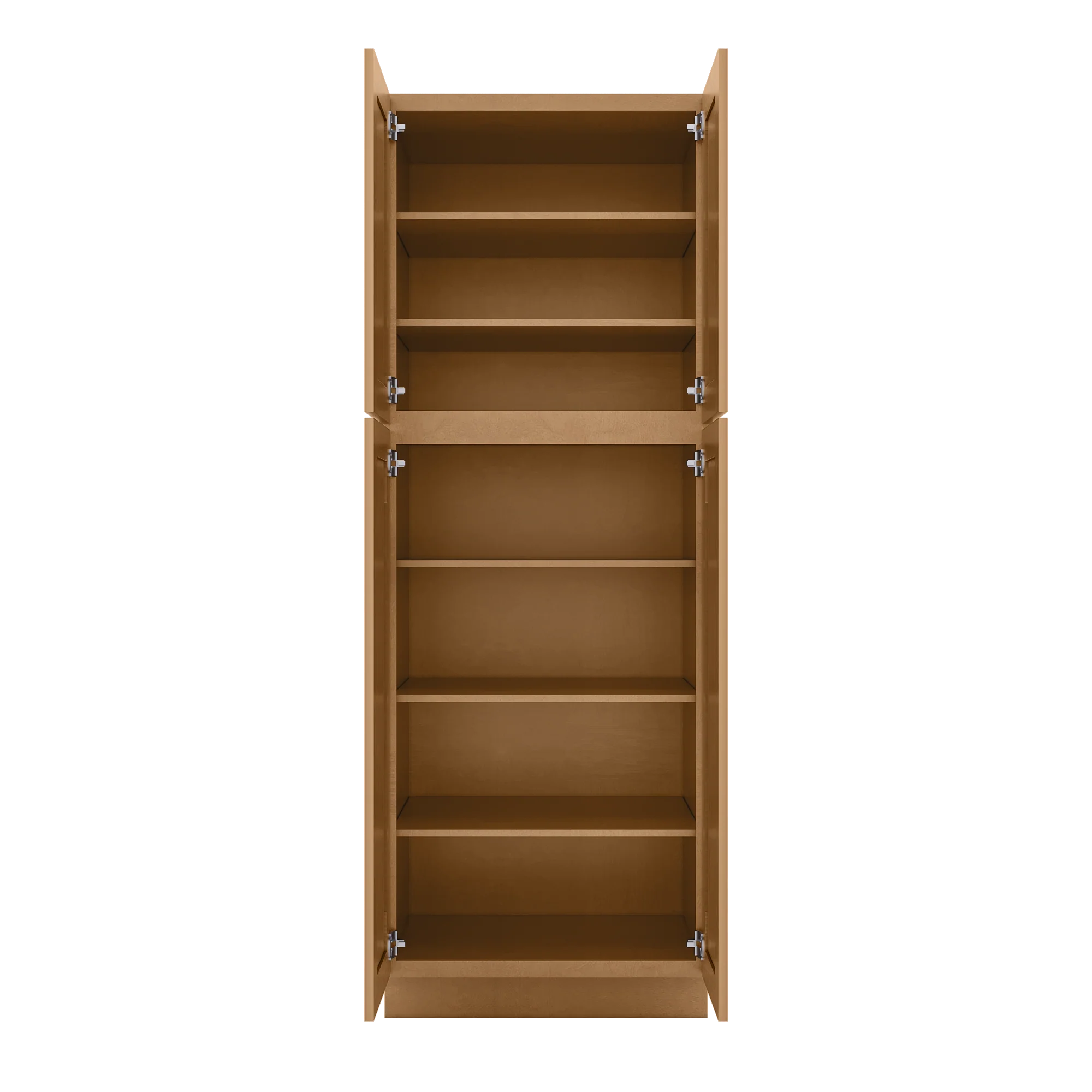 Utility Kitchen Cabinet U3084 Shaker Toffee  33"W x 84'H x 24"D - Image 5