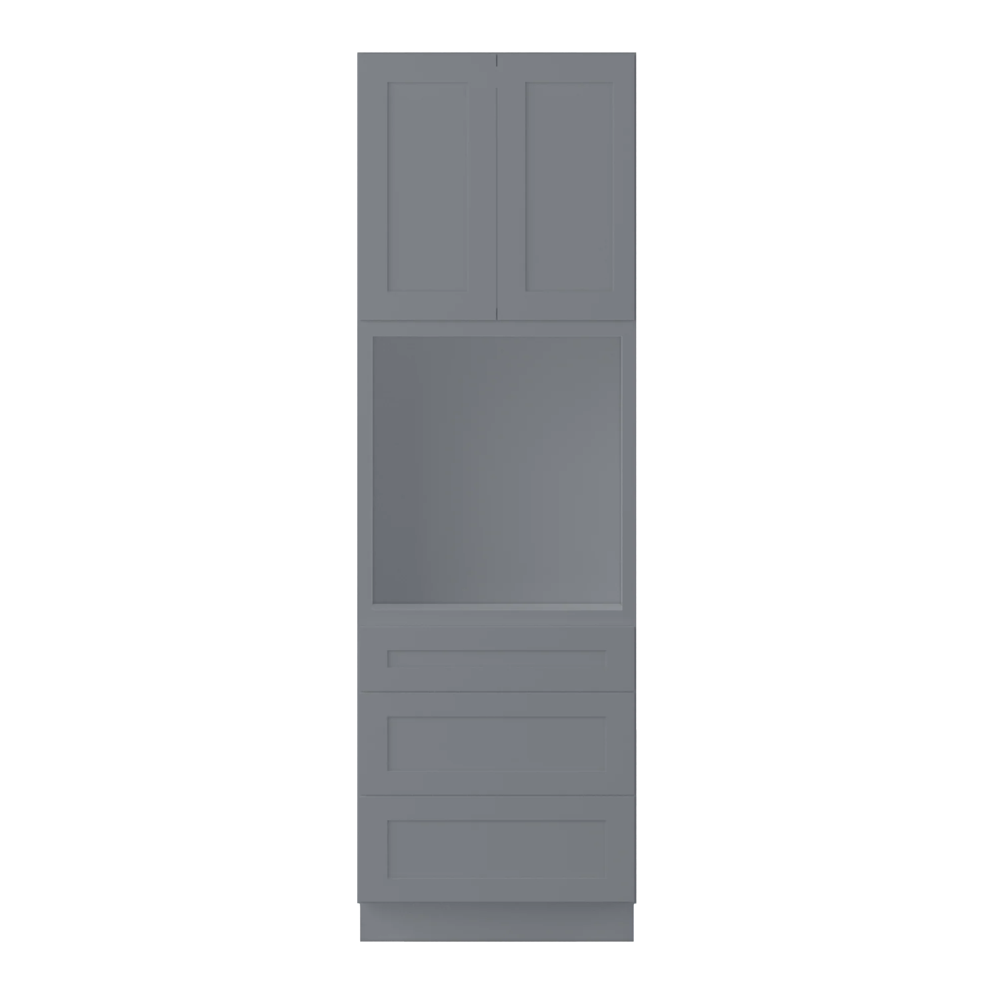 Oven Kitchen Cabinet OC3390 Colonial Gray LessCare 33 in. width 90 in. height 24 in. depth - Image 3