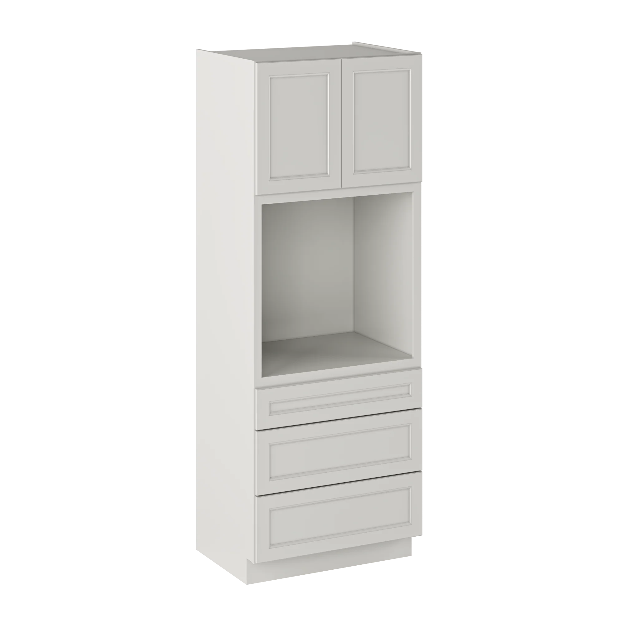 Oven Kitchen Cabinet OC3390 Milan Pearl LessCare 33 in. width 90 in. height 24 in. depth - Image 2