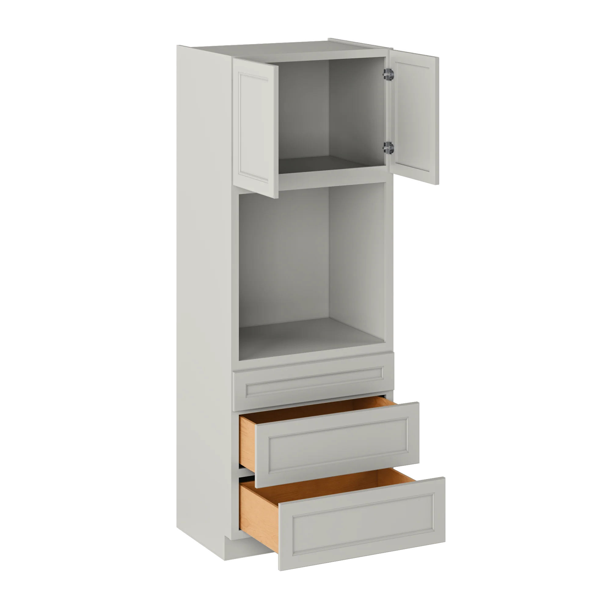Oven Kitchen Cabinet OC3390 Milan Pearl LessCare 33 in. width 90 in. height 24 in. depth - Image 4