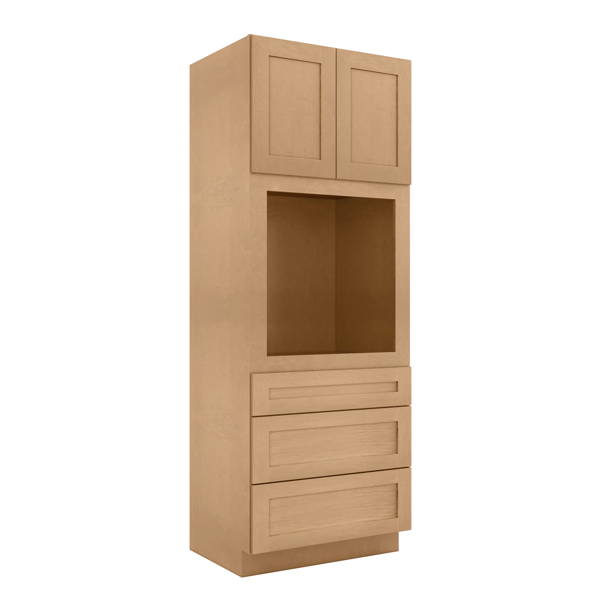 Oven Kitchen Cabinet OC3390 Milan Toffee LessCare 33 in. width 90 in. height 24 in. depth - Image 2