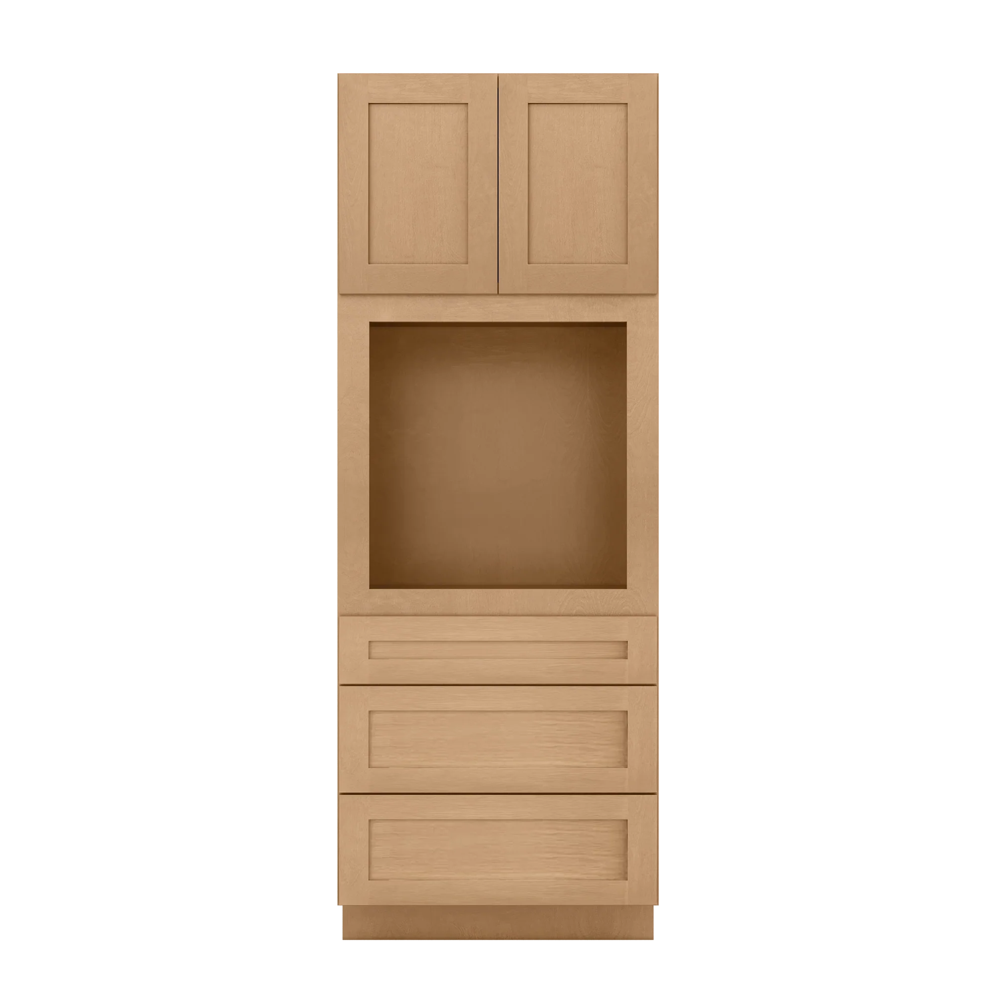 Oven Kitchen Cabinet OC3390 Milan Toffee LessCare 33 in. width 90 in. height 24 in. depth - Image 3
