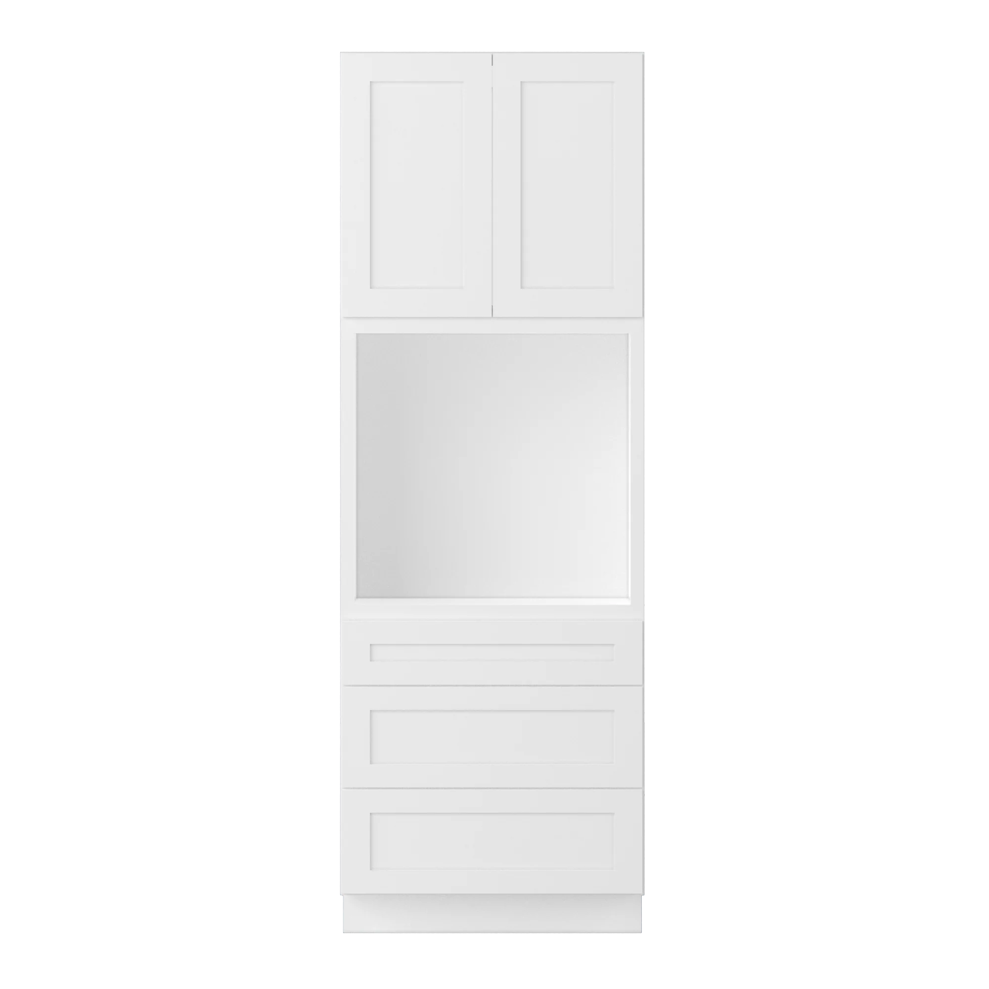 Oven Kitchen Cabinet OC3396 Alpina White LessCare 33 in. width 96 in. height 24 in. depth - Image 3
