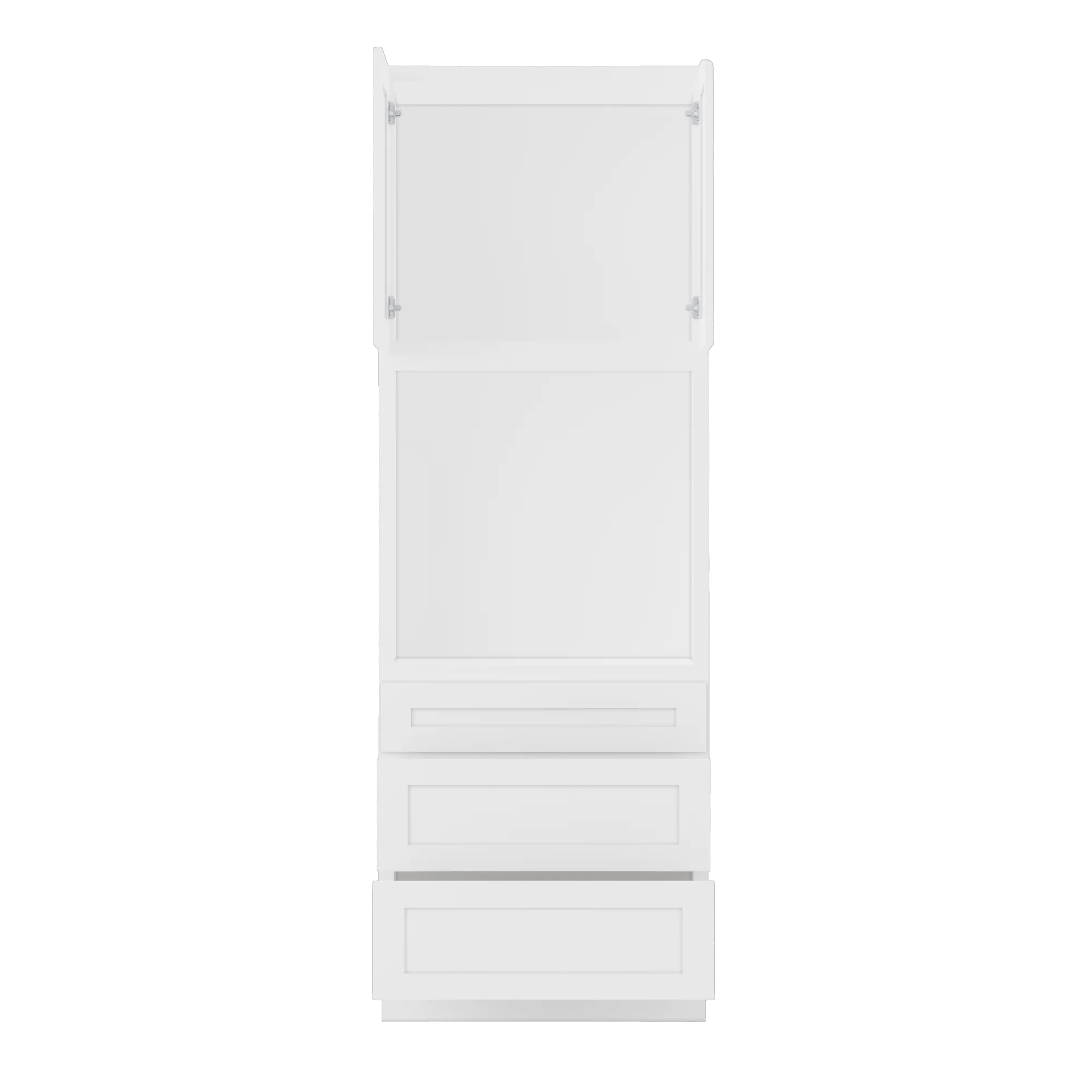 Oven Kitchen Cabinet OC3396 Alpina White LessCare 33 in. width 96 in. height 24 in. depth - Image 5