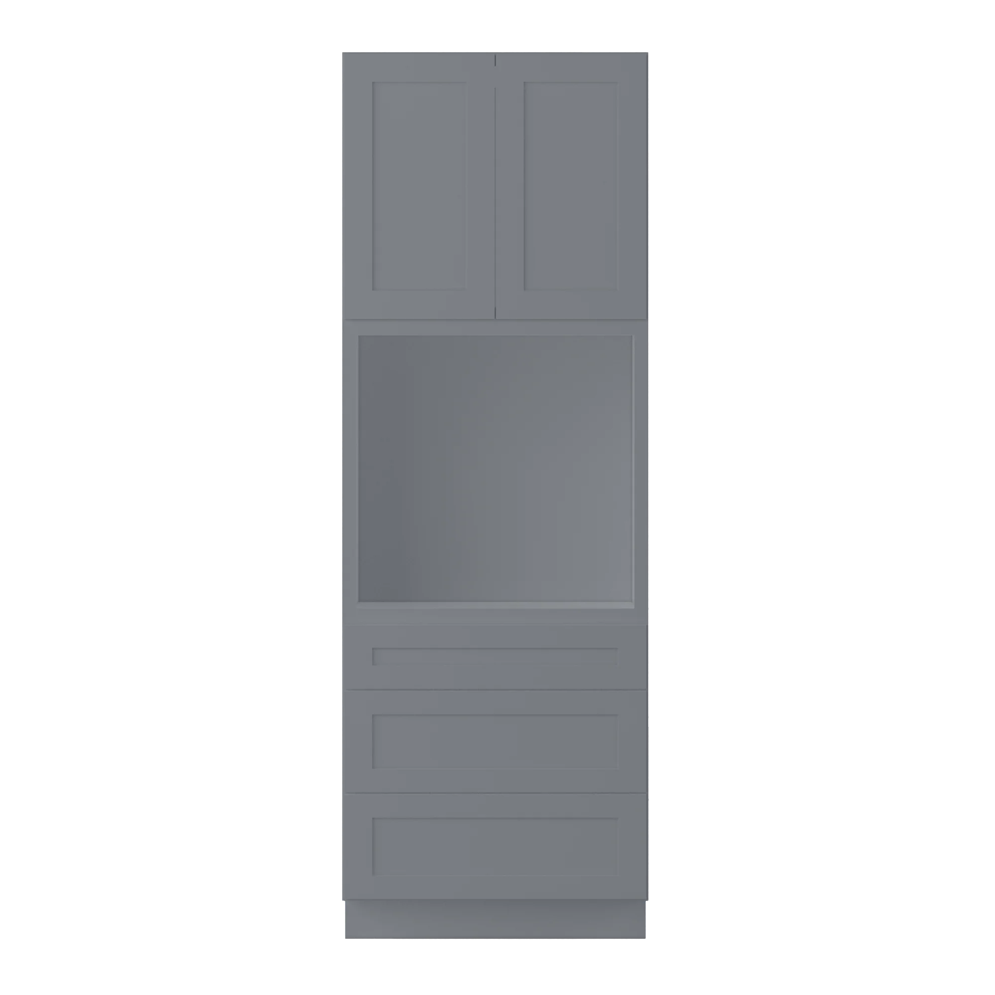 Oven Kitchen Cabinet OC3396 Colonial Gray LessCare 33 in. width 96 in. height 24 in. depth - Image 3