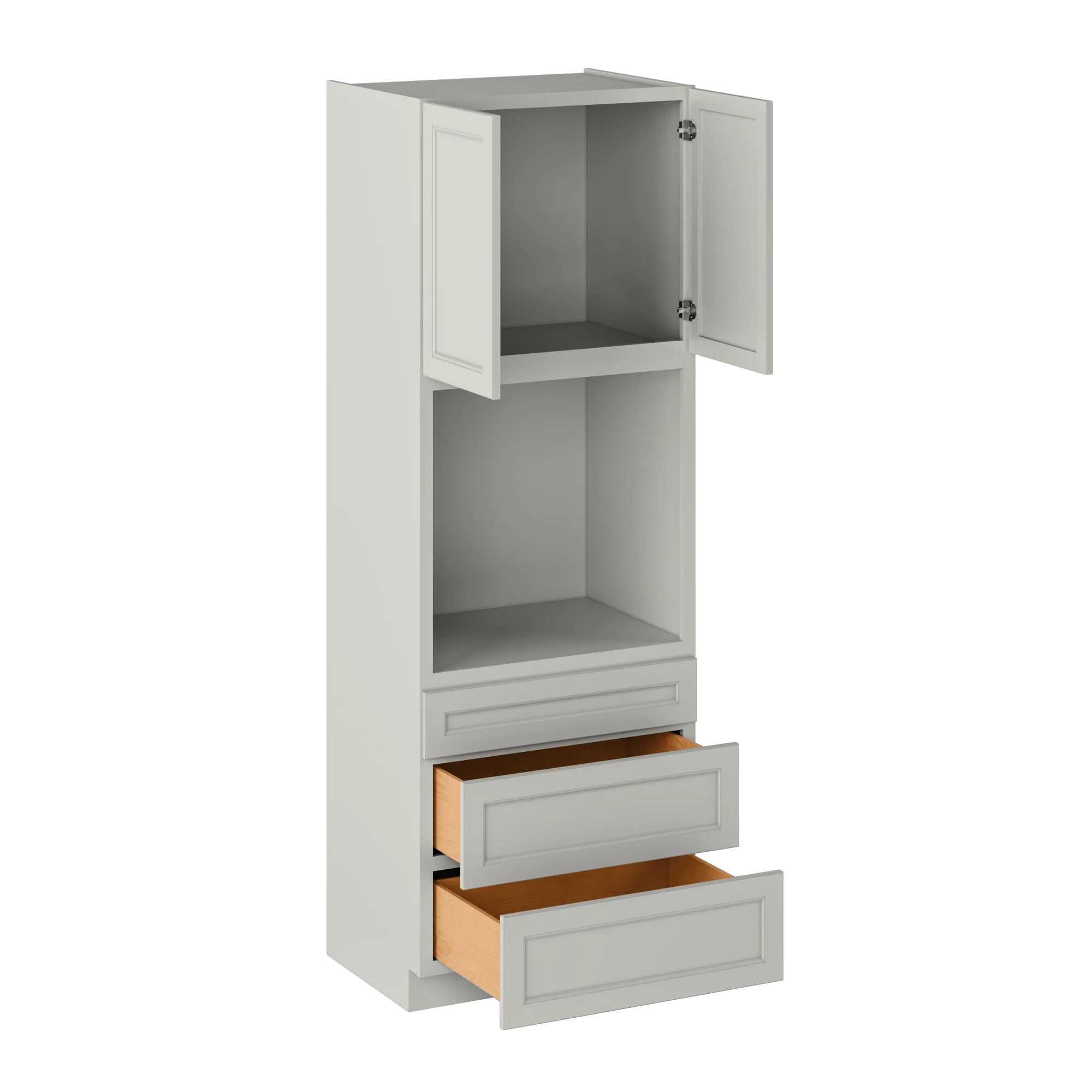 Oven Kitchen Cabinet OC3396 Milan Pearl LessCare 33 in. width 96 in. height 24 in. depth - Image 4