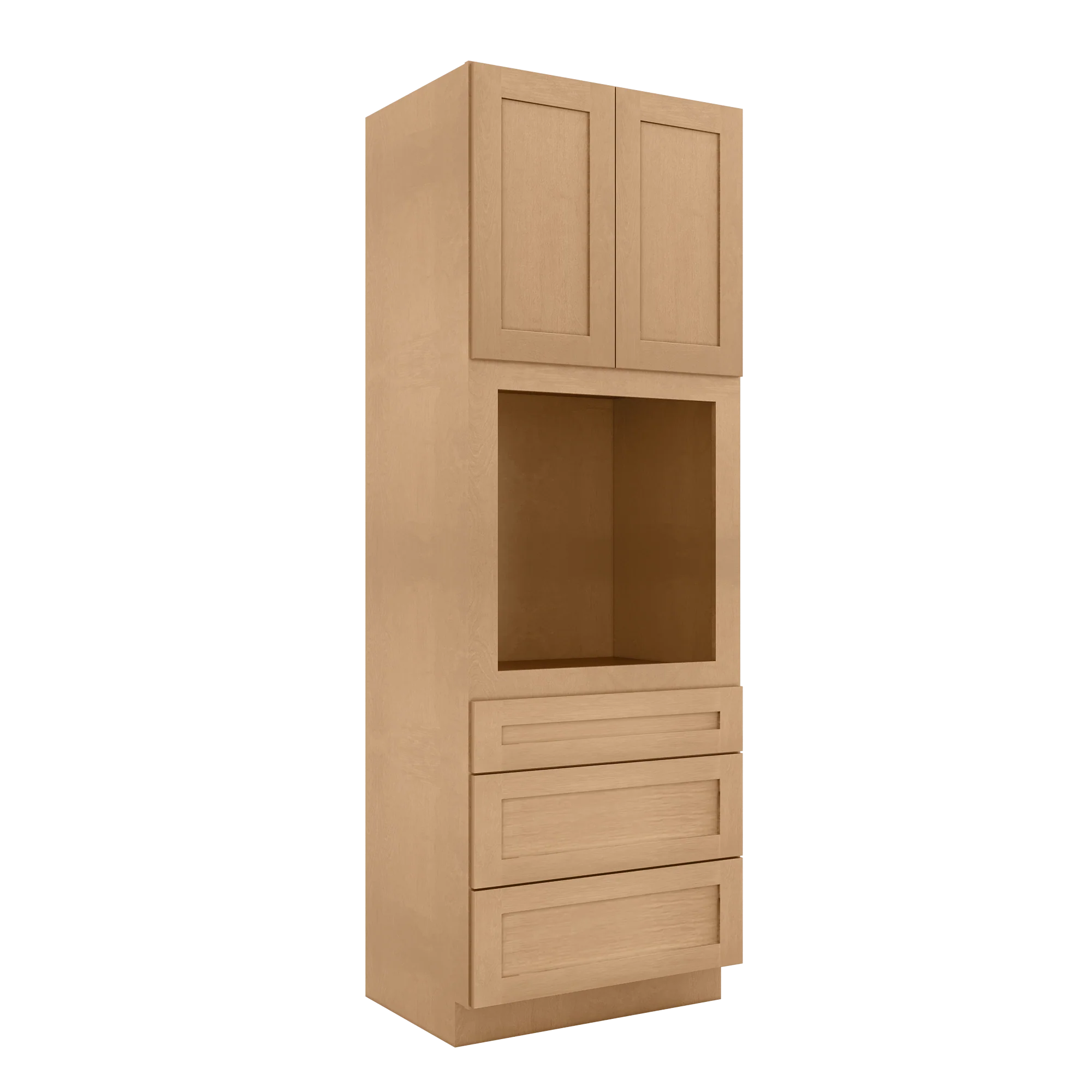 Oven Kitchen Cabinet OC3396 Shaker Toffee LessCare 33 in. width 96 in. height 24 in. depth - Image 2
