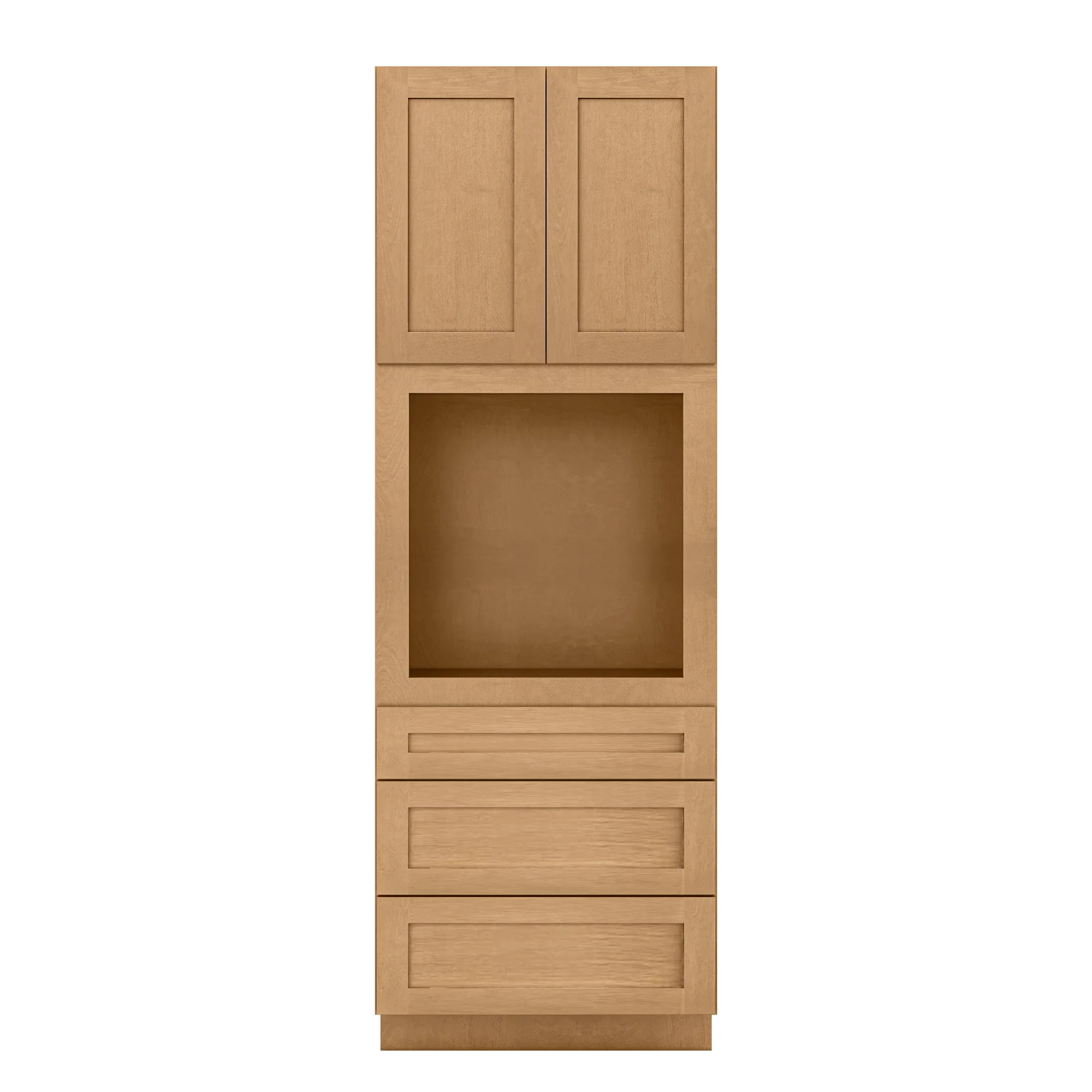 Oven Kitchen Cabinet OC3396 Shaker Toffee LessCare 33 in. width 96 in. height 24 in. depth - Image 3