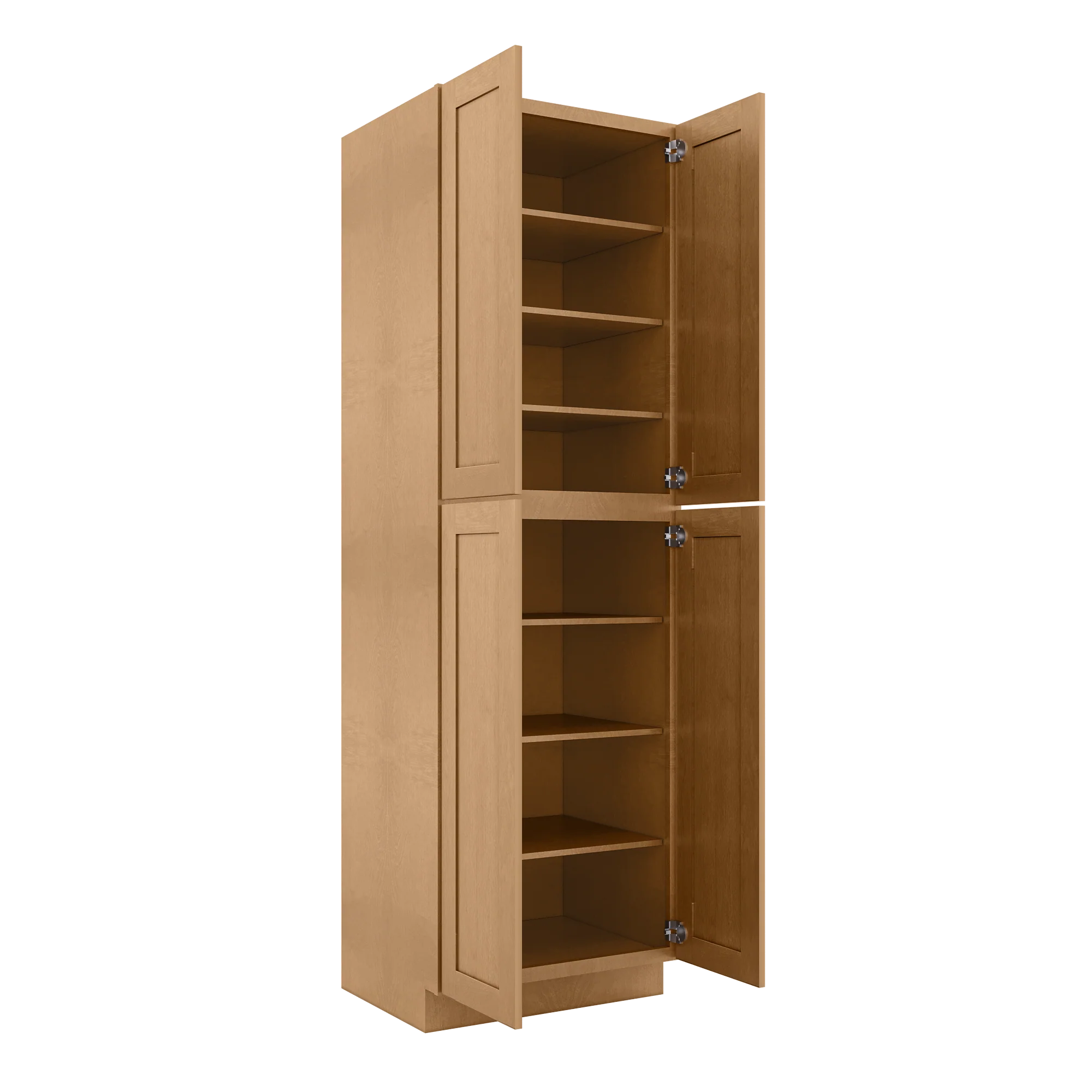 Utility Kitchen Cabinet U3096 Shaker Toffee 30"W x 84"H x 24"D - Image 4