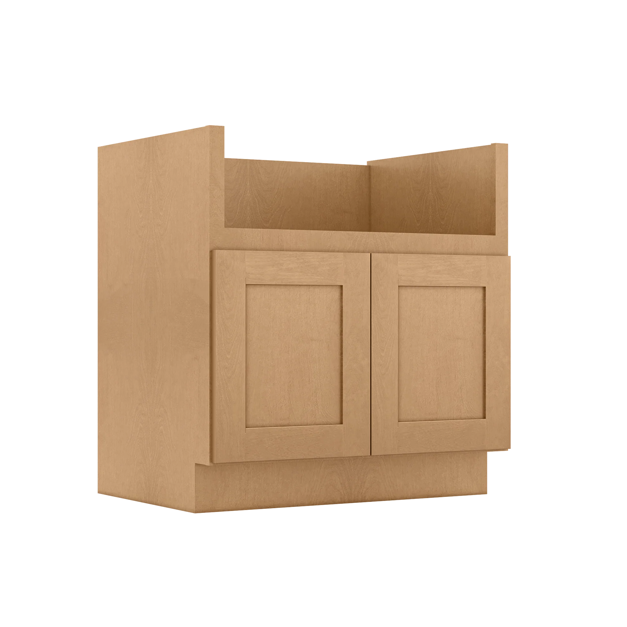 33"W Farmhouse Sink Base Cabinet - Shaker Toffee - Image 2