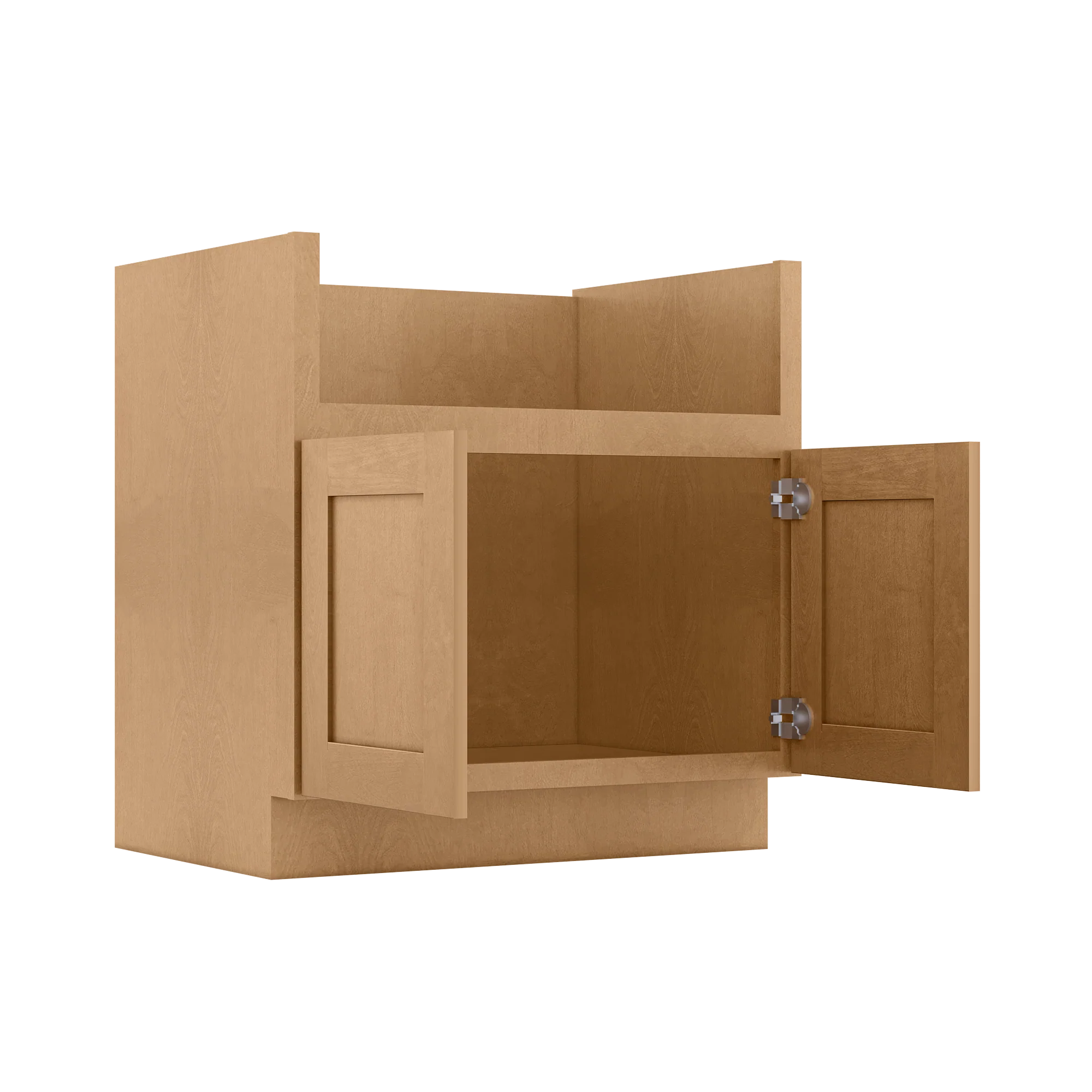33"W Farmhouse Sink Base Cabinet - Shaker Toffee - Image 4