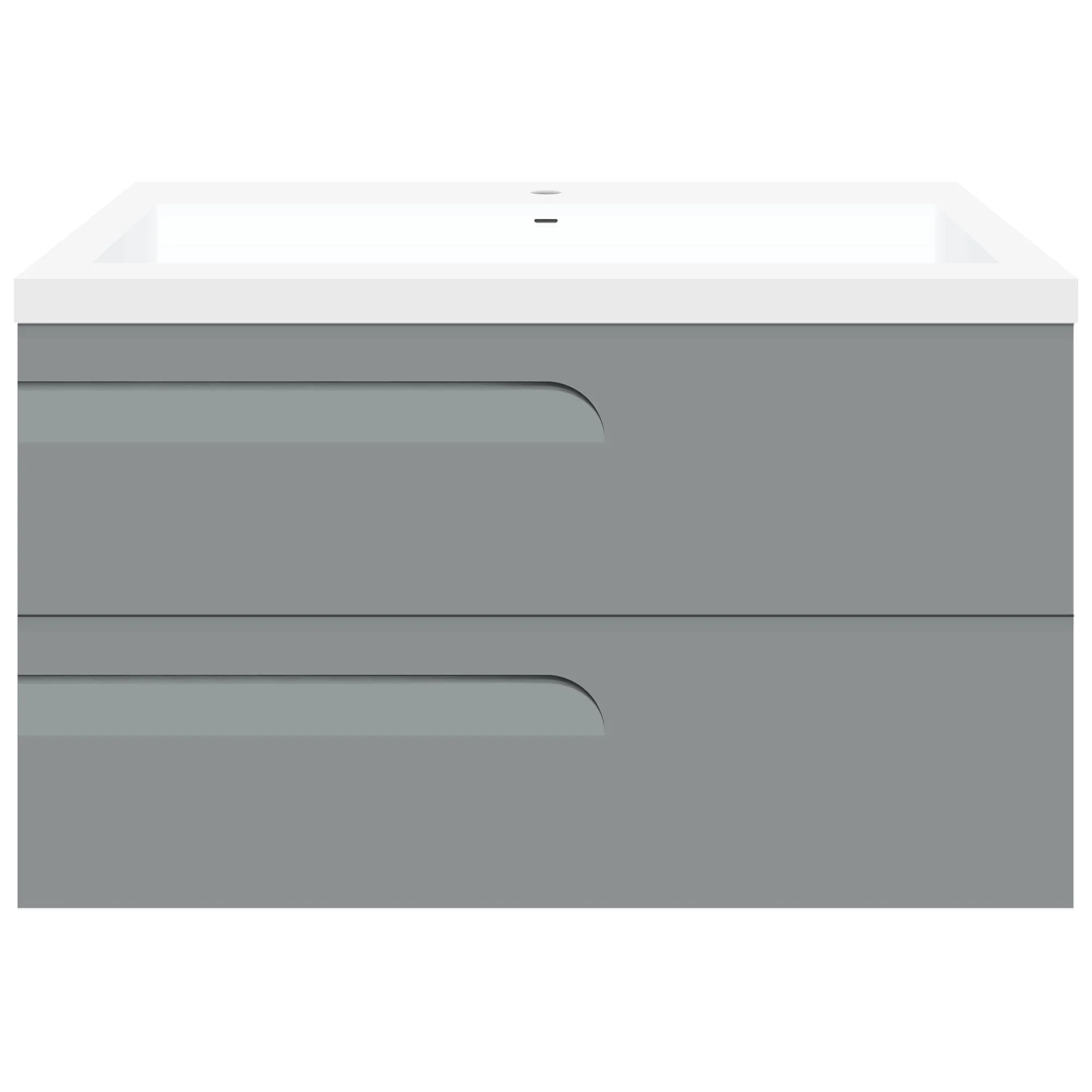 36" Wall Mount Single Sink Bathroom Vanity in Gray Gloss with Square Counter Top LV7W-36G - Image 2