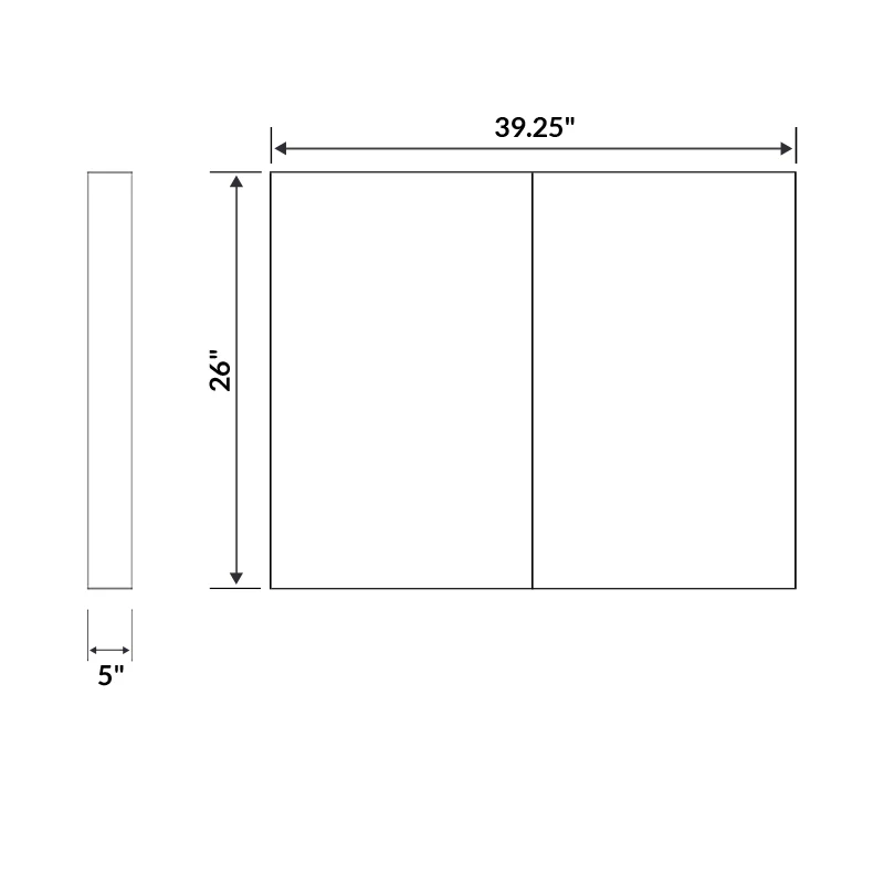 40 W x 26 H Mirrored  Medicine Cabinet LMC1-40 - Image 2