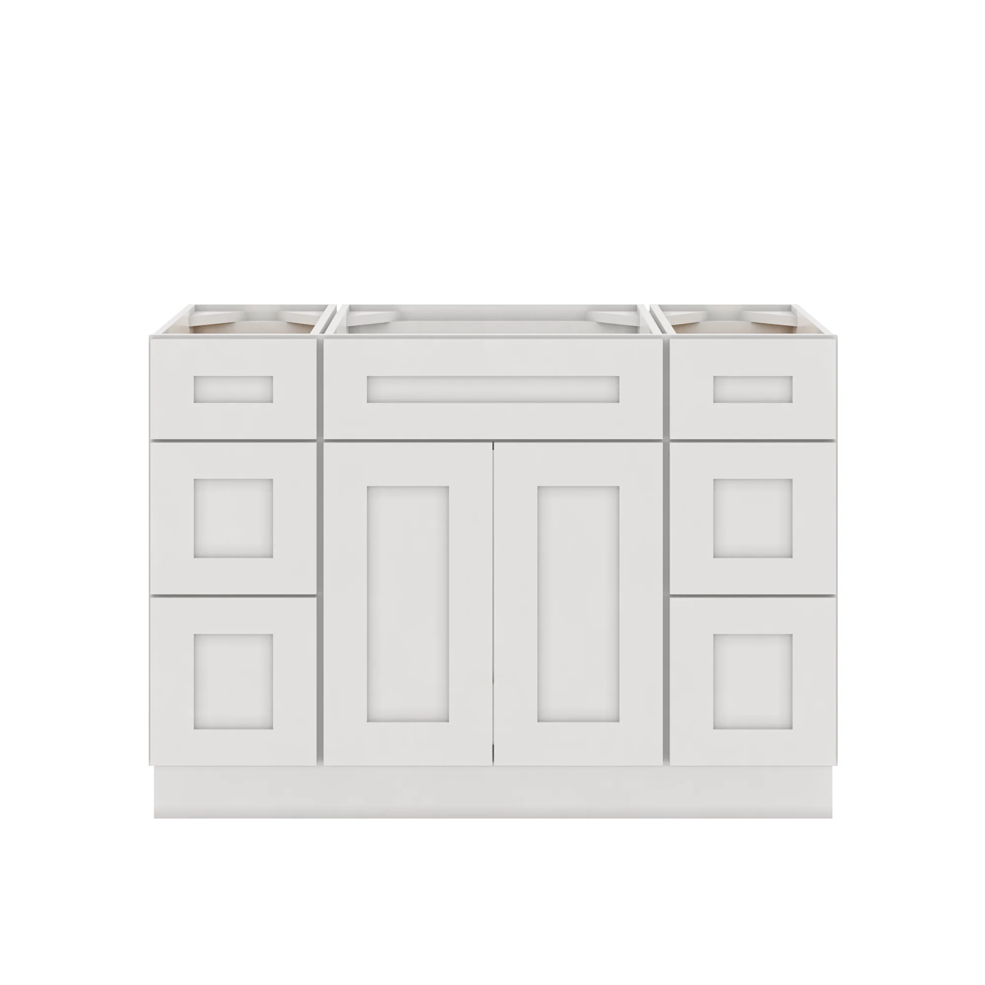48"W x 21"D x 34.5"H Vanity Sink Base Cabinet With Drawer - Alpina White - Image 2