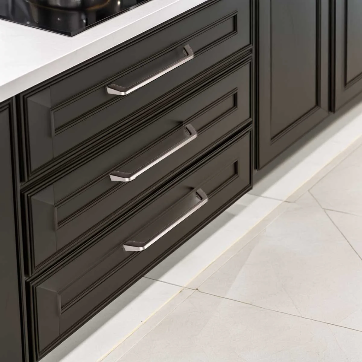 5 1/2 in Brushed Nickel Pull Handle H1208-128BN - Image 2