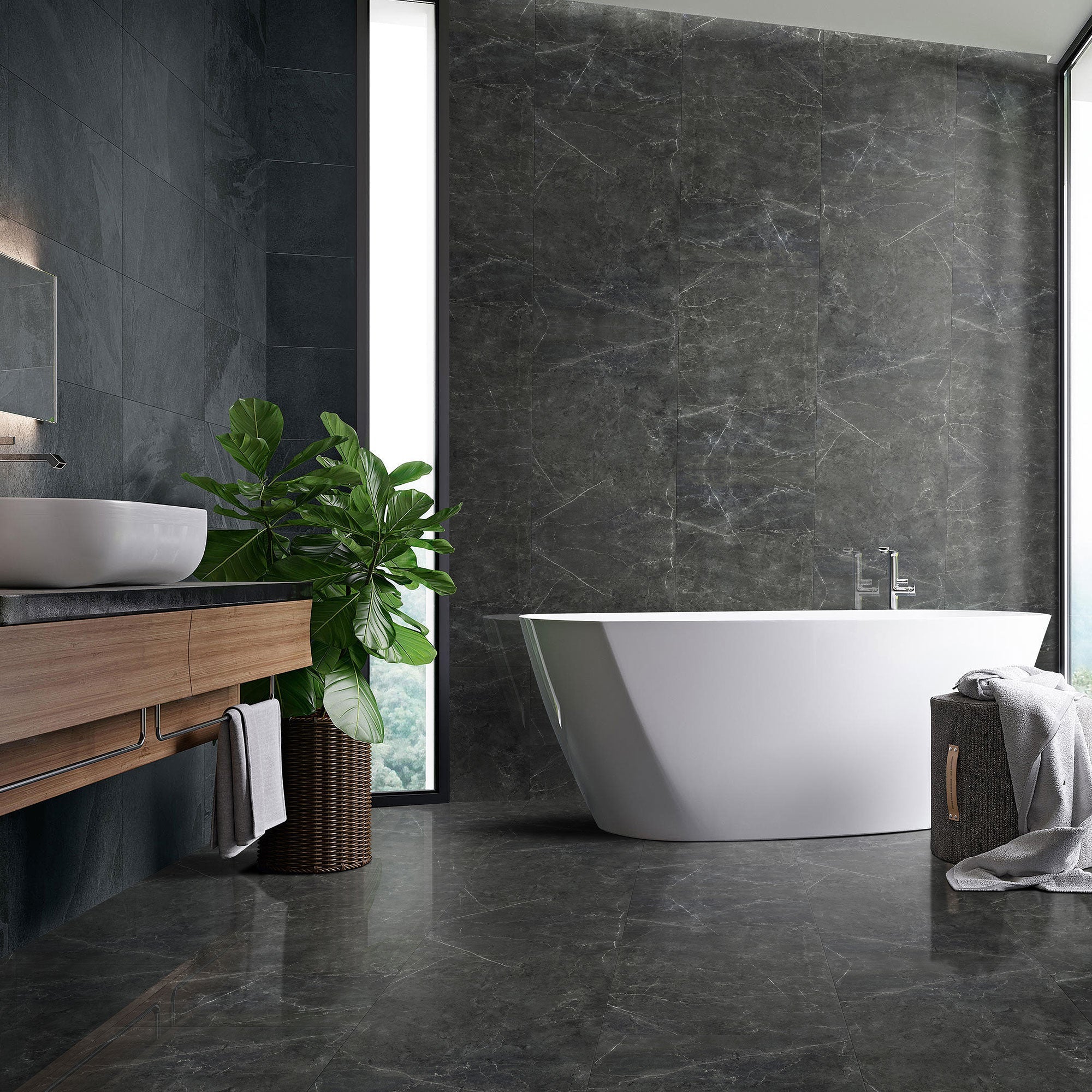 6.5mm MSPC Vinyl Flooring LessCare Black Marble - Image 3