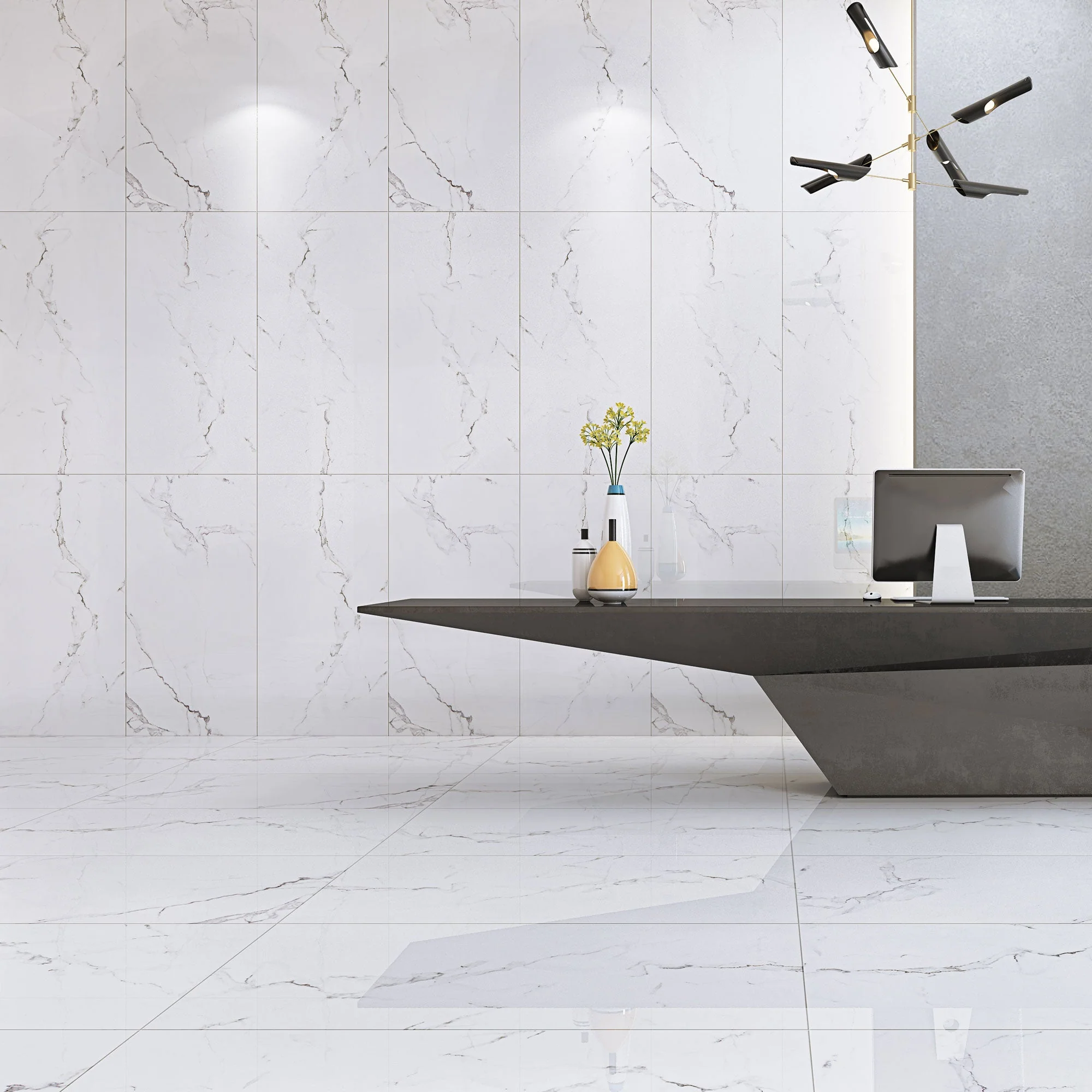 6.5mm MSPC Vinyl Flooring LessCare Calacatta Gloss - Image 2