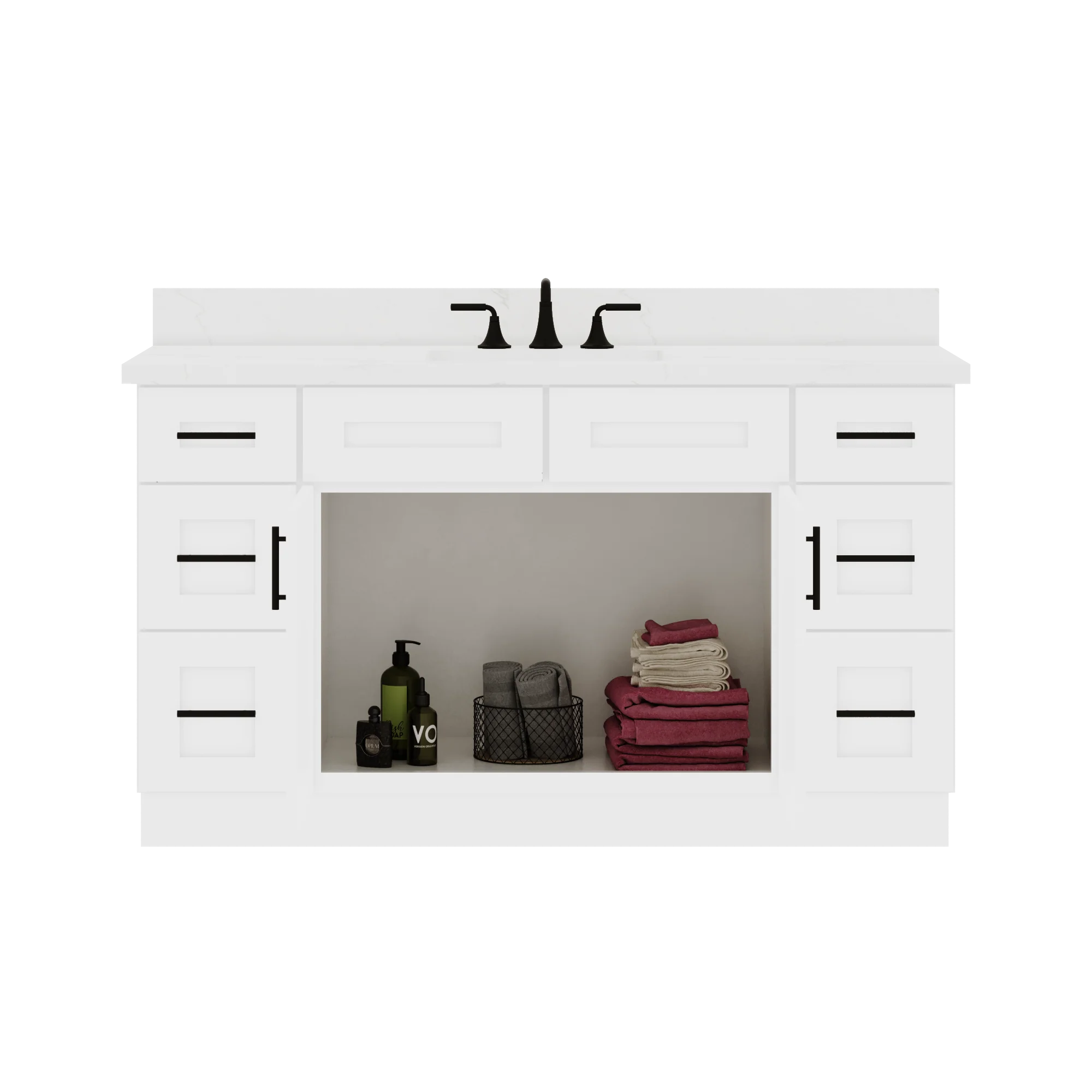 60"W x 21"D x 34.5"H Single Vanity - Alpina White - Image 3