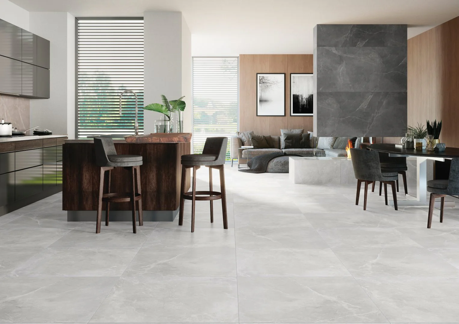 Athens Stone White Tile 24x24 Matt Rectified Porcelain Floor and Wall for Interior or Exterior - Image 2
