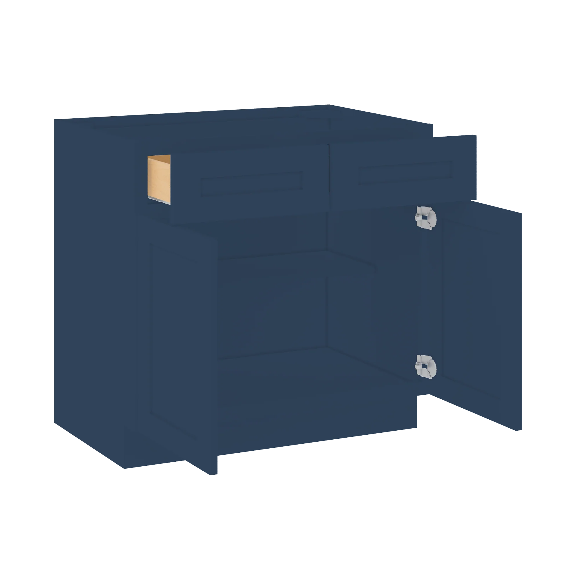 Base Kitchen Cabinet B36 Danbury Blue LessCare 36 in. width 34.5 in. height 24 in. depth - Image 4