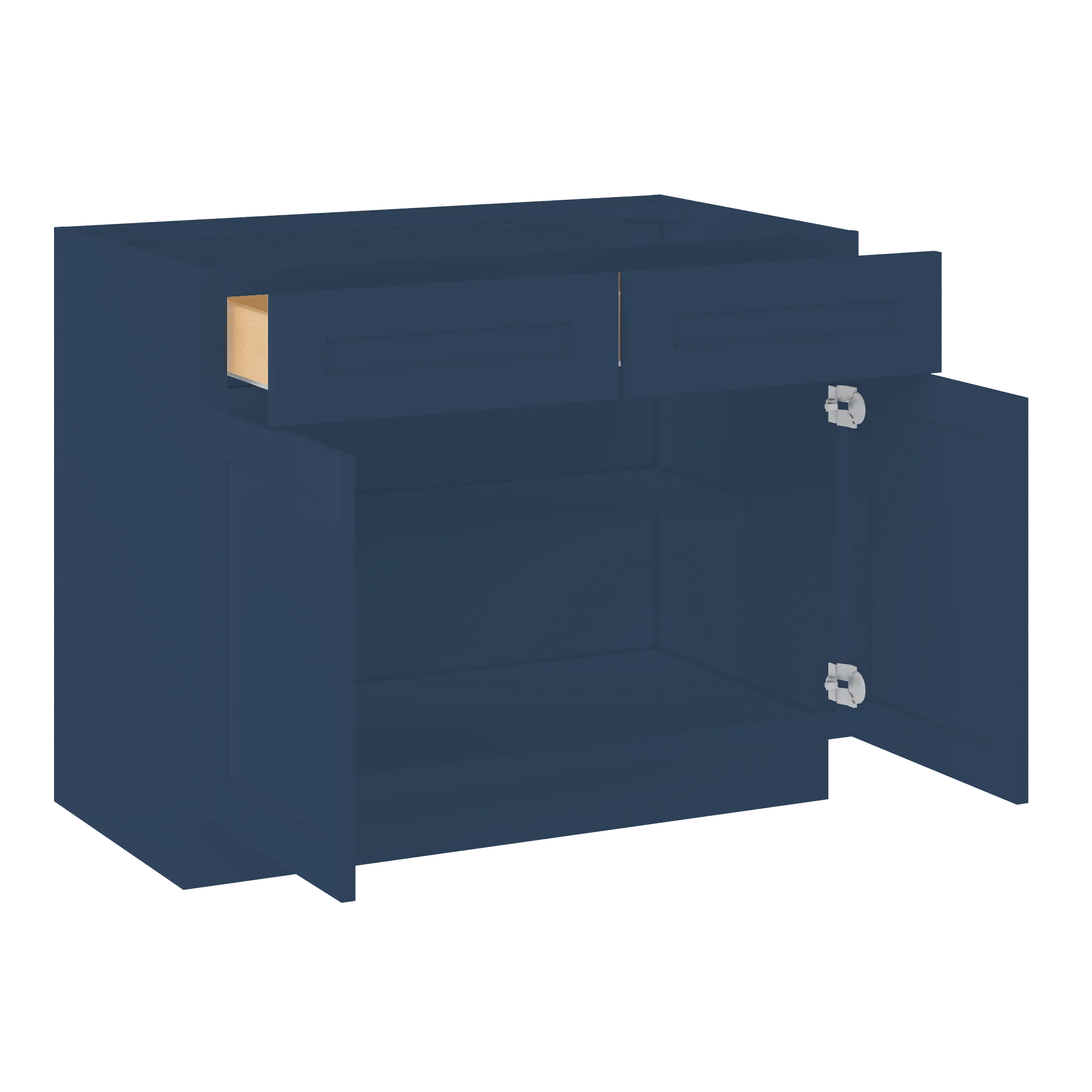 Base Kitchen Cabinet B42 Danbury Blue LessCare 42 in. width 34.5 in. height 24 in. depth - Image 4