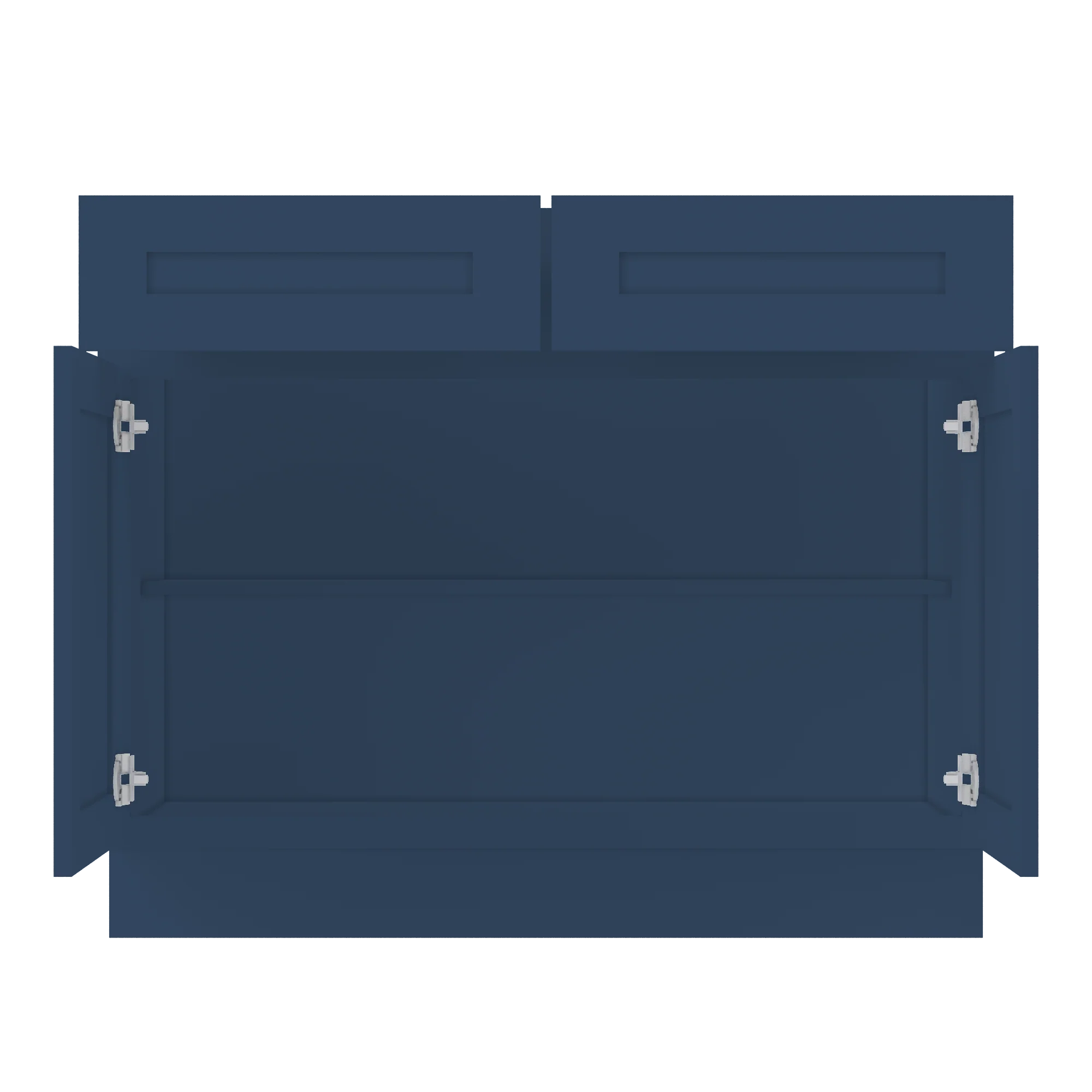 Base Kitchen Cabinet B42 Danbury Blue LessCare 42 in. width 34.5 in. height 24 in. depth - Image 5