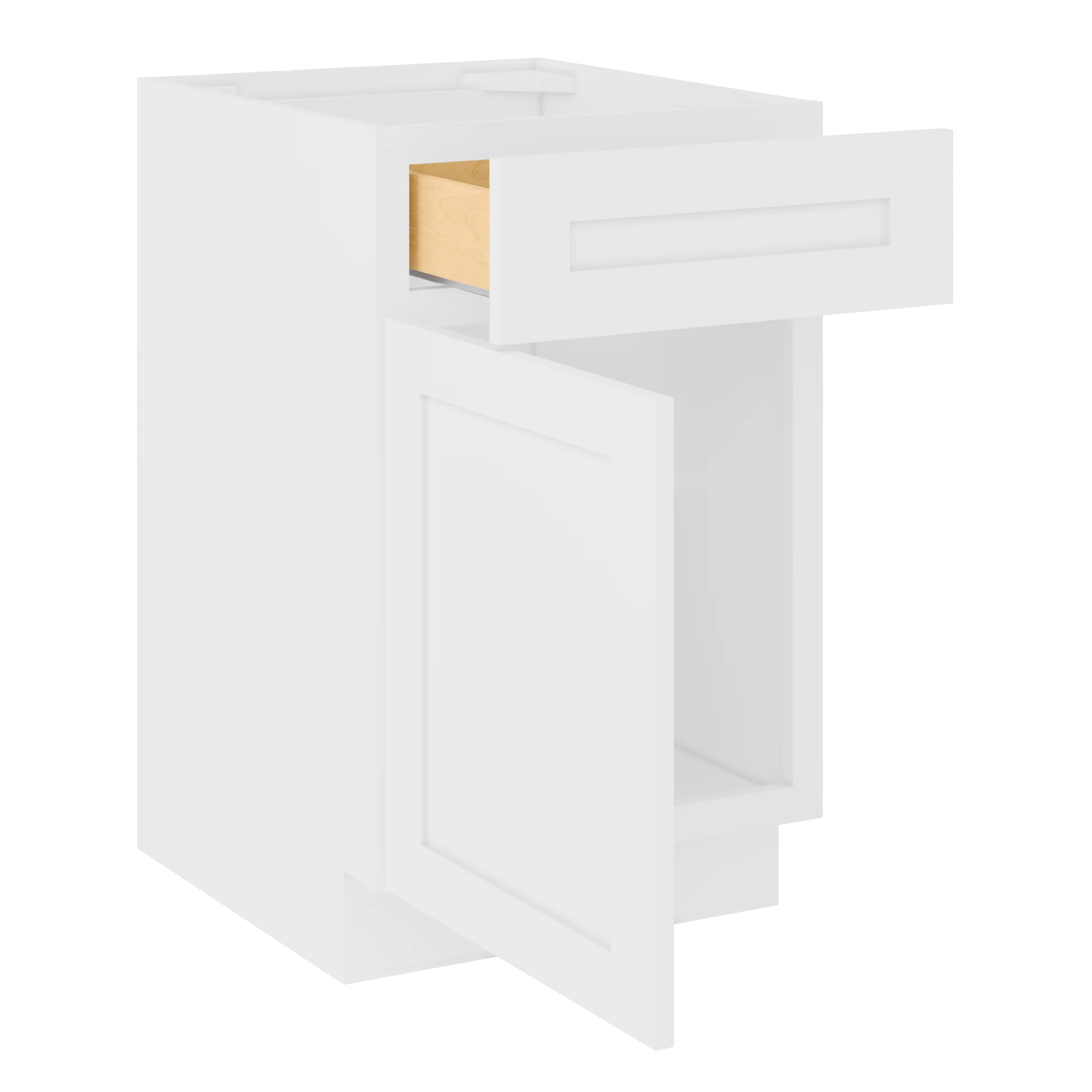 Base Kitchen Cabinet B21 Alpina White LessCare 21 in. width 34.5 in. height 24 in. depth - Image 4