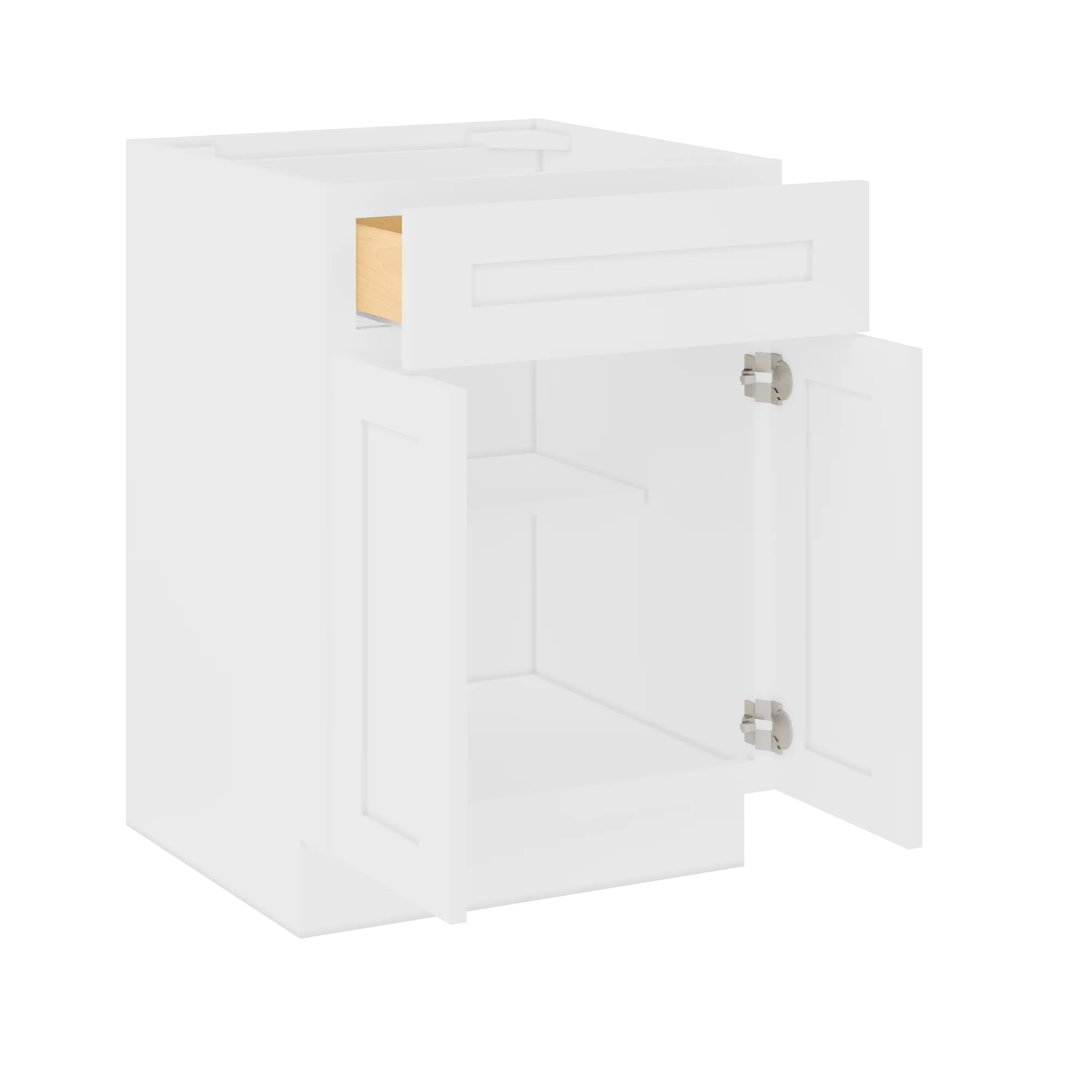 Base Kitchen Cabinet B24 Alpina White LessCare 24 in. width 34.5 in. height 24 in. depth - Image 4