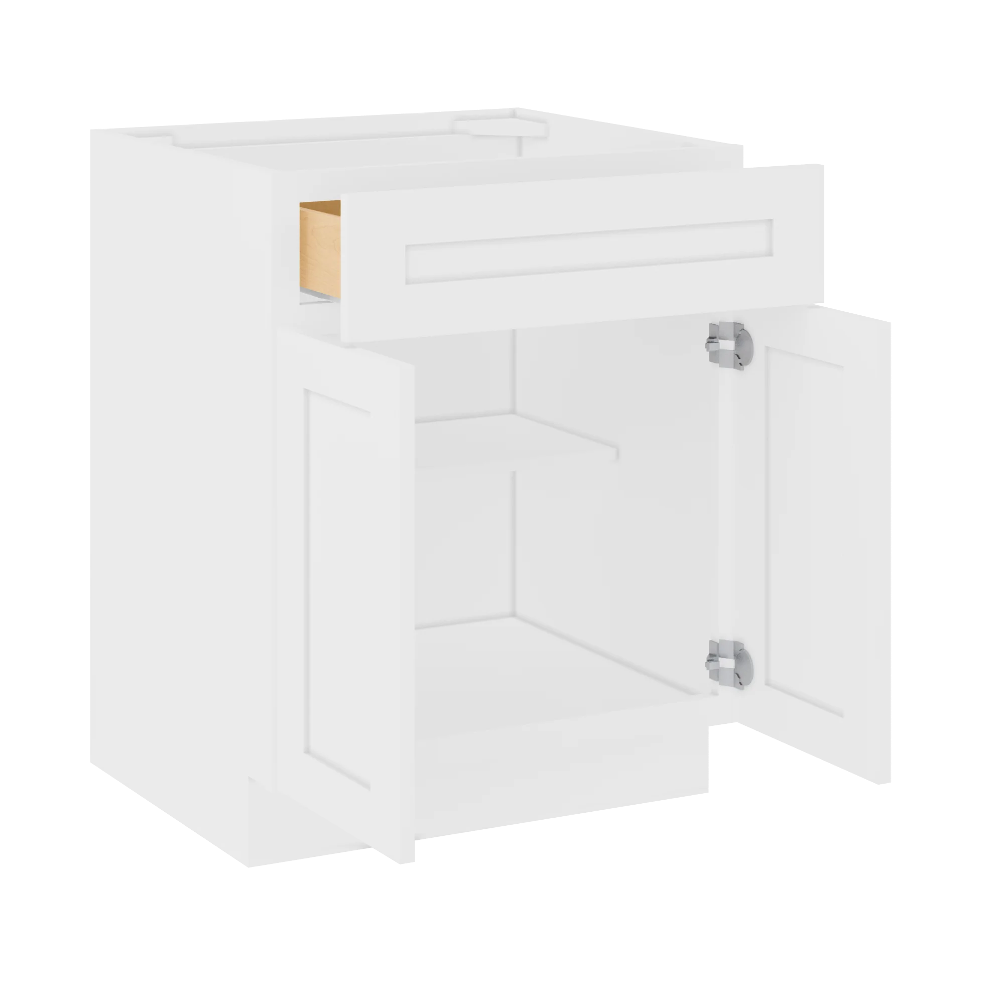 Base Kitchen Cabinet B27 Alpina White LessCare 27 in. width 34.5 in. height 24 in. depth - Image 4