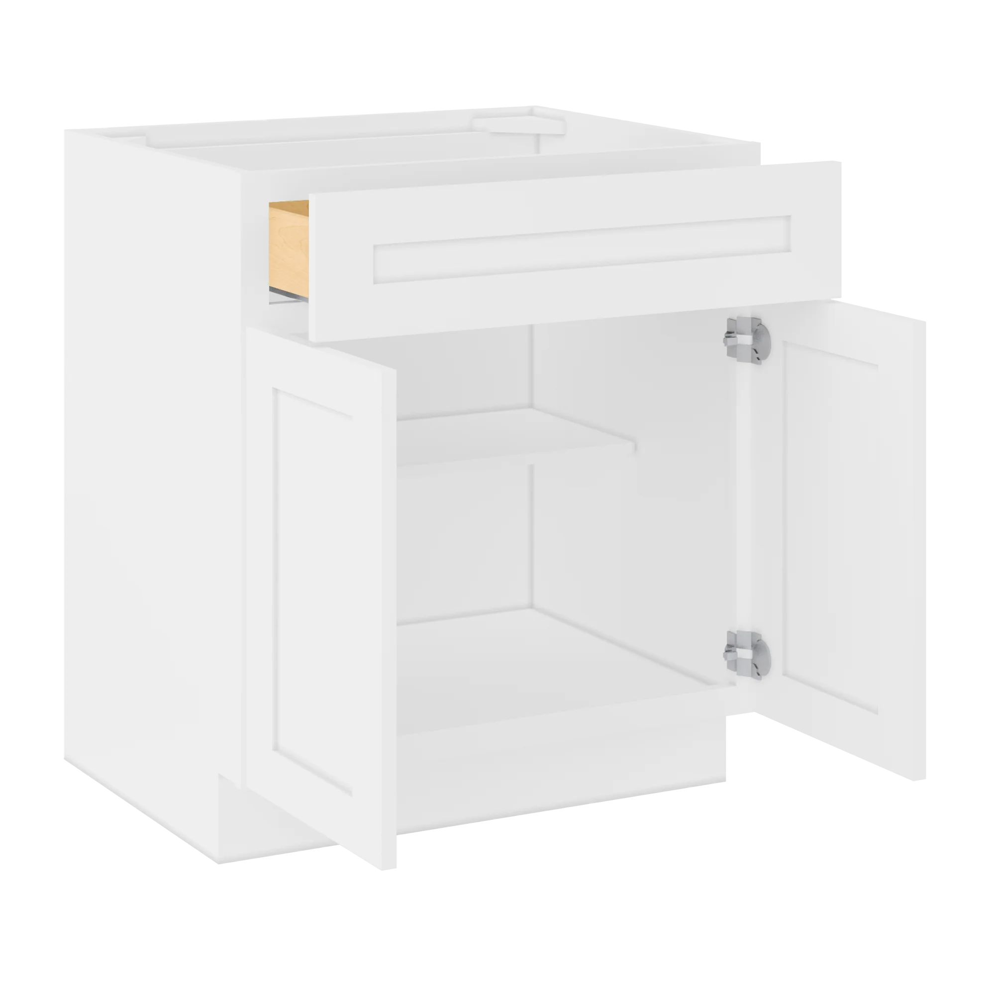 Base Kitchen Cabinet B30 Alpina White LessCare 30 in. width 34.5 in. height 24 in. depth - Image 4