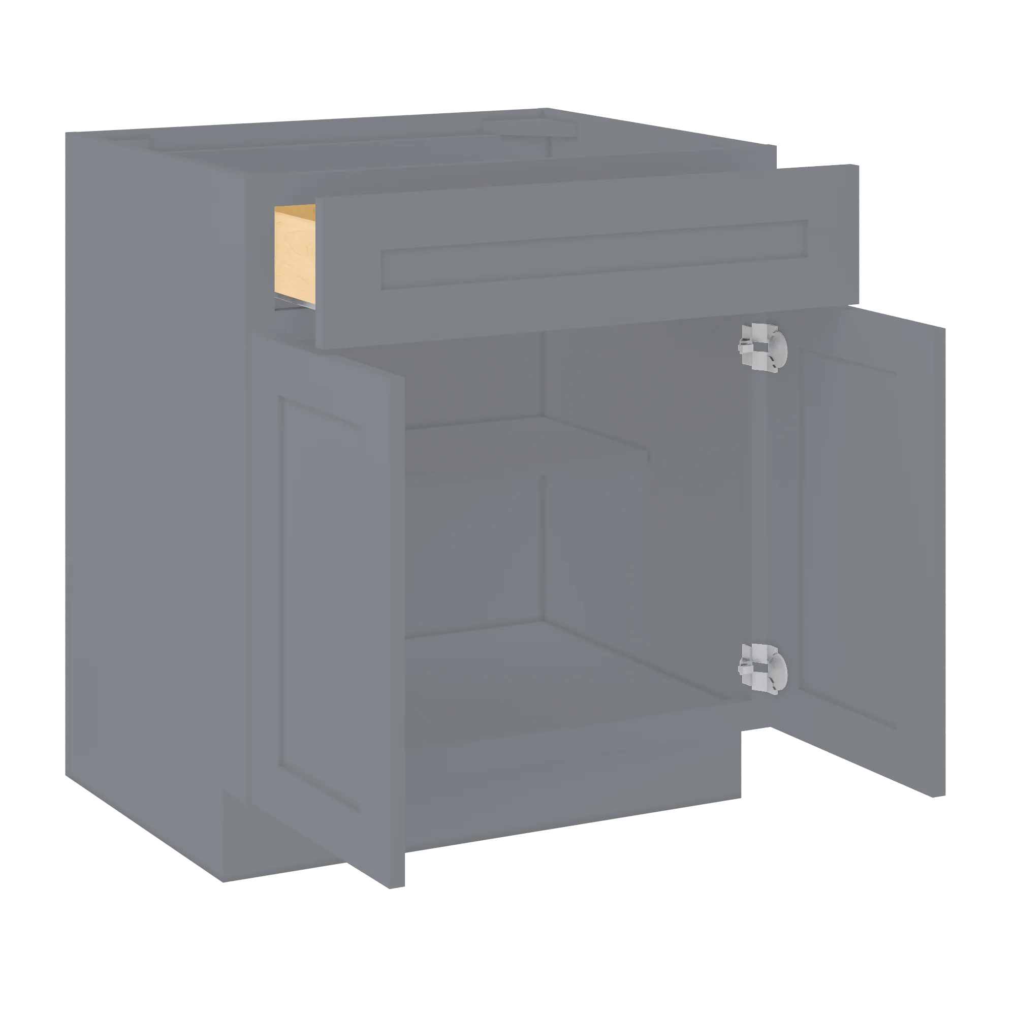 Base Kitchen Cabinet B33 Colonial Gray LessCare 33 in. width 34.5 in. height 24 in. depth - Image 4