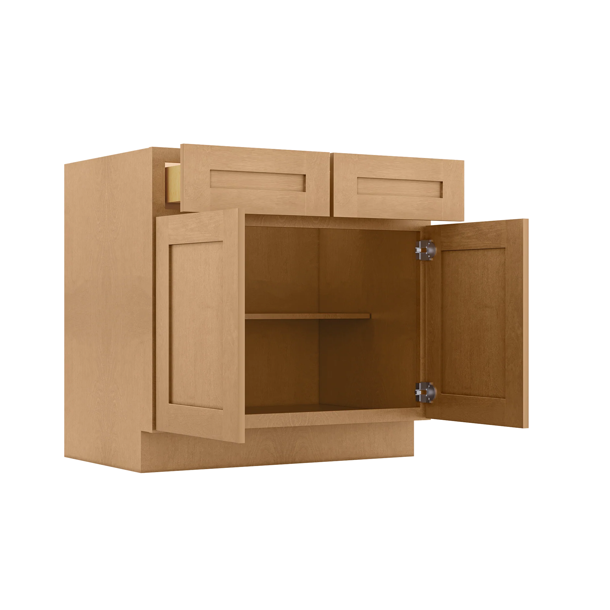 Base Kitchen Cabinet B36 Shaker Toffee LessCare 36 in. width 34.5 in. height 24 in. depth - Image 4