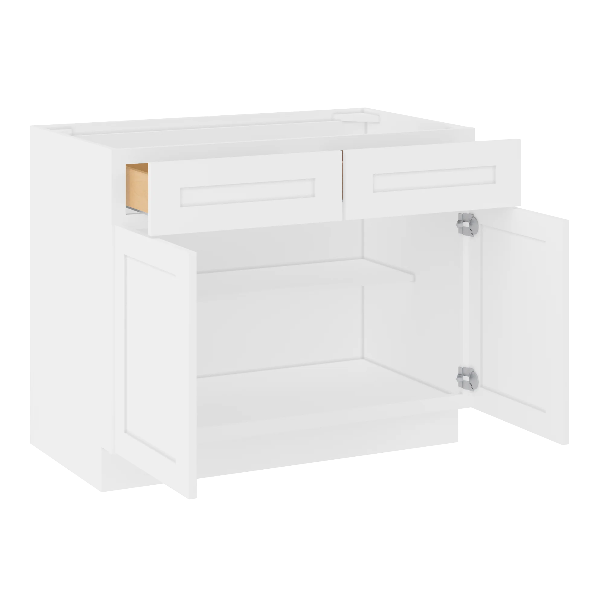 Base Kitchen Cabinet B42 Alpina White LessCare 42 in. width 34.5 in. height 24 in. depth - Image 4
