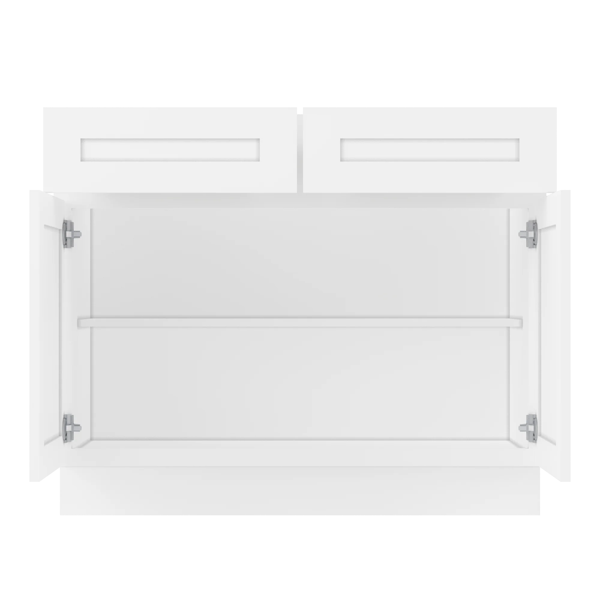 Base Kitchen Cabinet B42 Alpina White LessCare 42 in. width 34.5 in. height 24 in. depth - Image 5