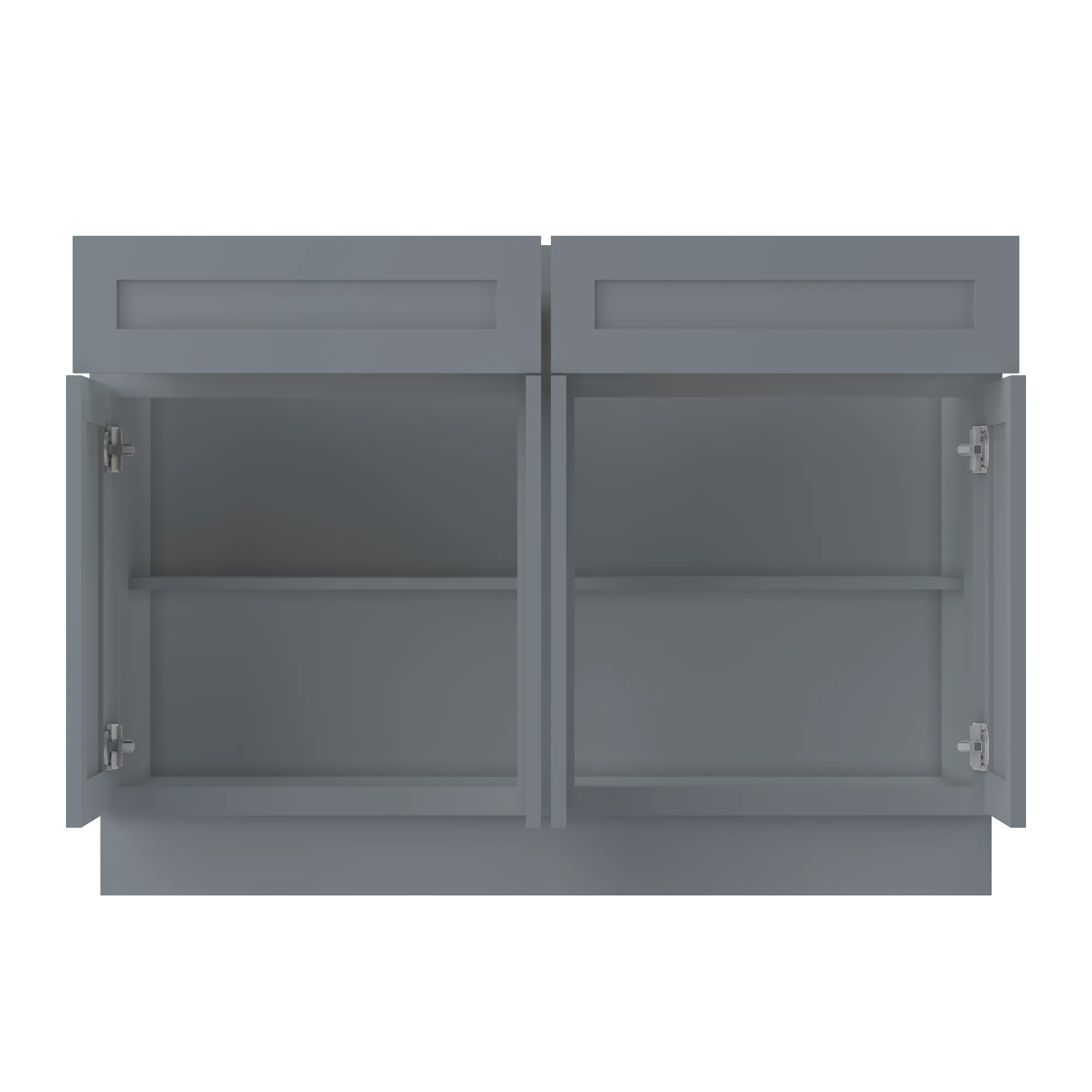 Base Kitchen Cabinet B48 Colonial Gray LessCare 48 in. width 34.5 in. height 24 in. depth - Image 5
