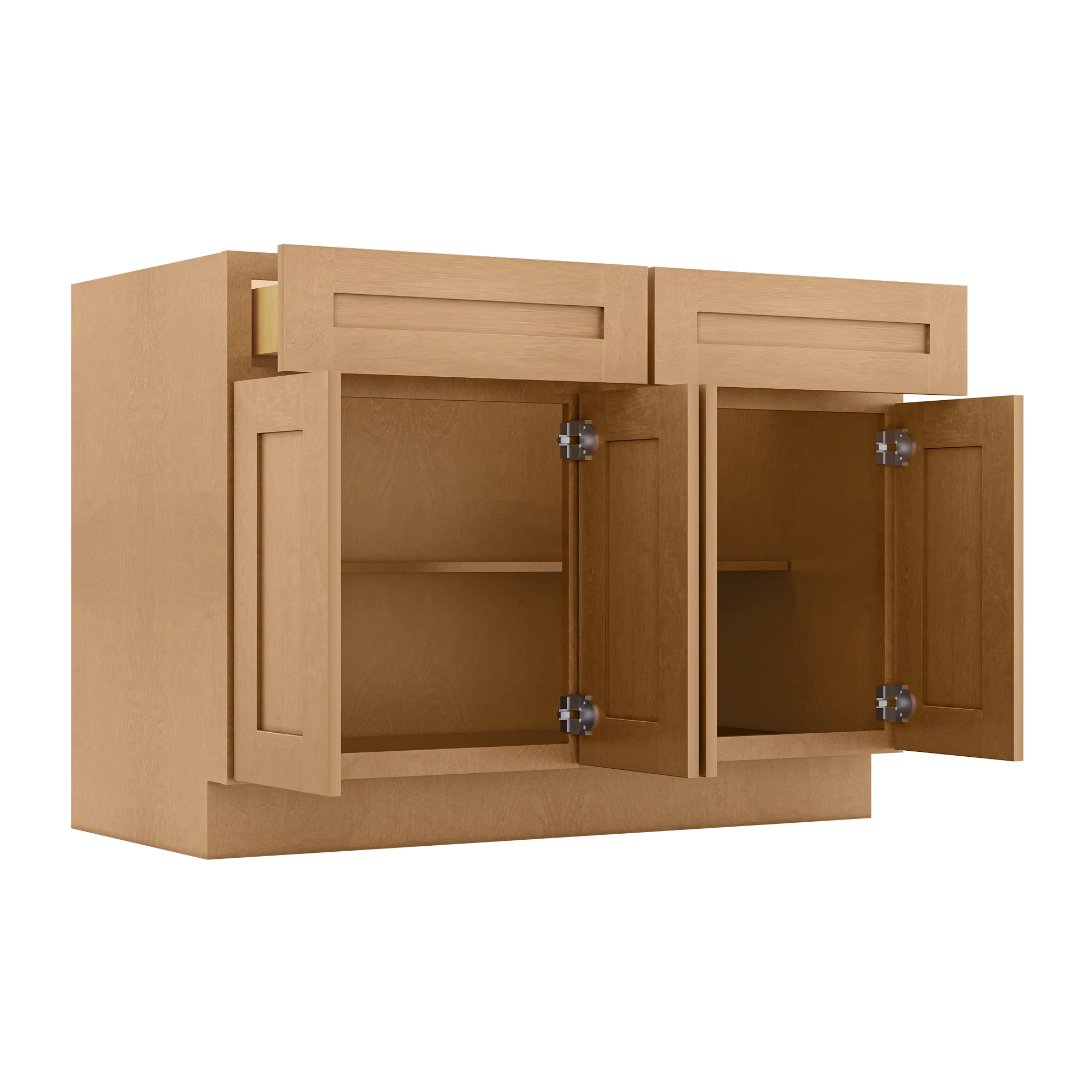 Base Kitchen Cabinet B48 Shaker Toffee 48 in. width 34.5 in. height 24 in. depth - Image 4
