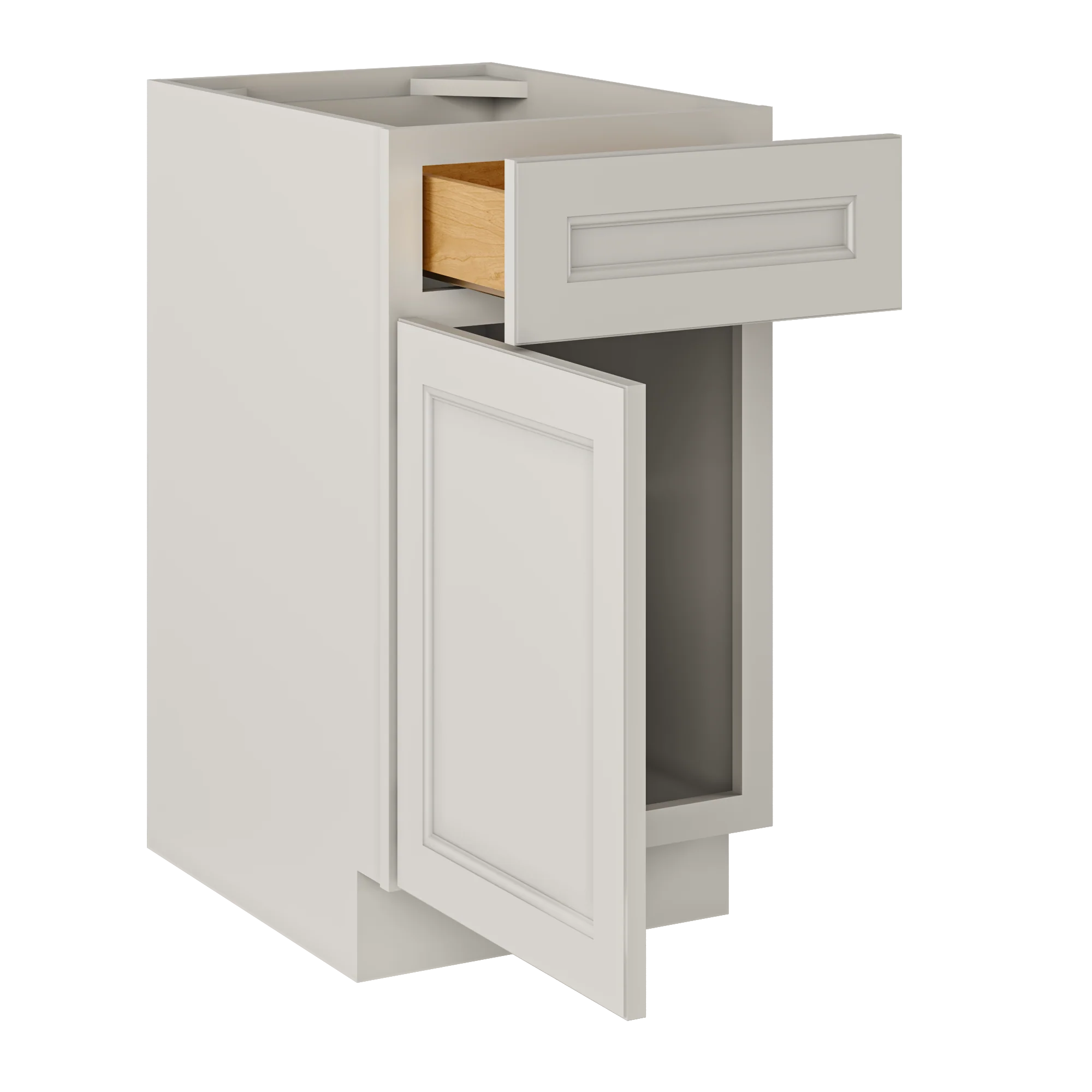 Base Single Door One Drawer 18" Wide Milan Pearl Cabinet - Image 4