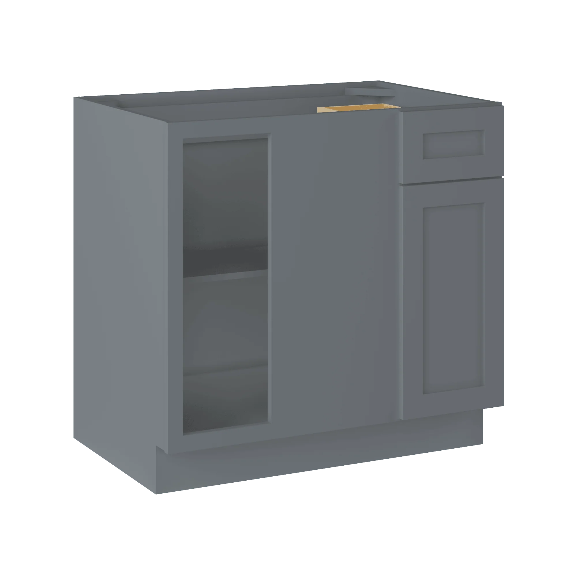 Blind Corner Base Kitchen Cabinet SCB36 Colonial Gray LessCare 36 in. width 34.5 in. height 24 in. depth - Image 2